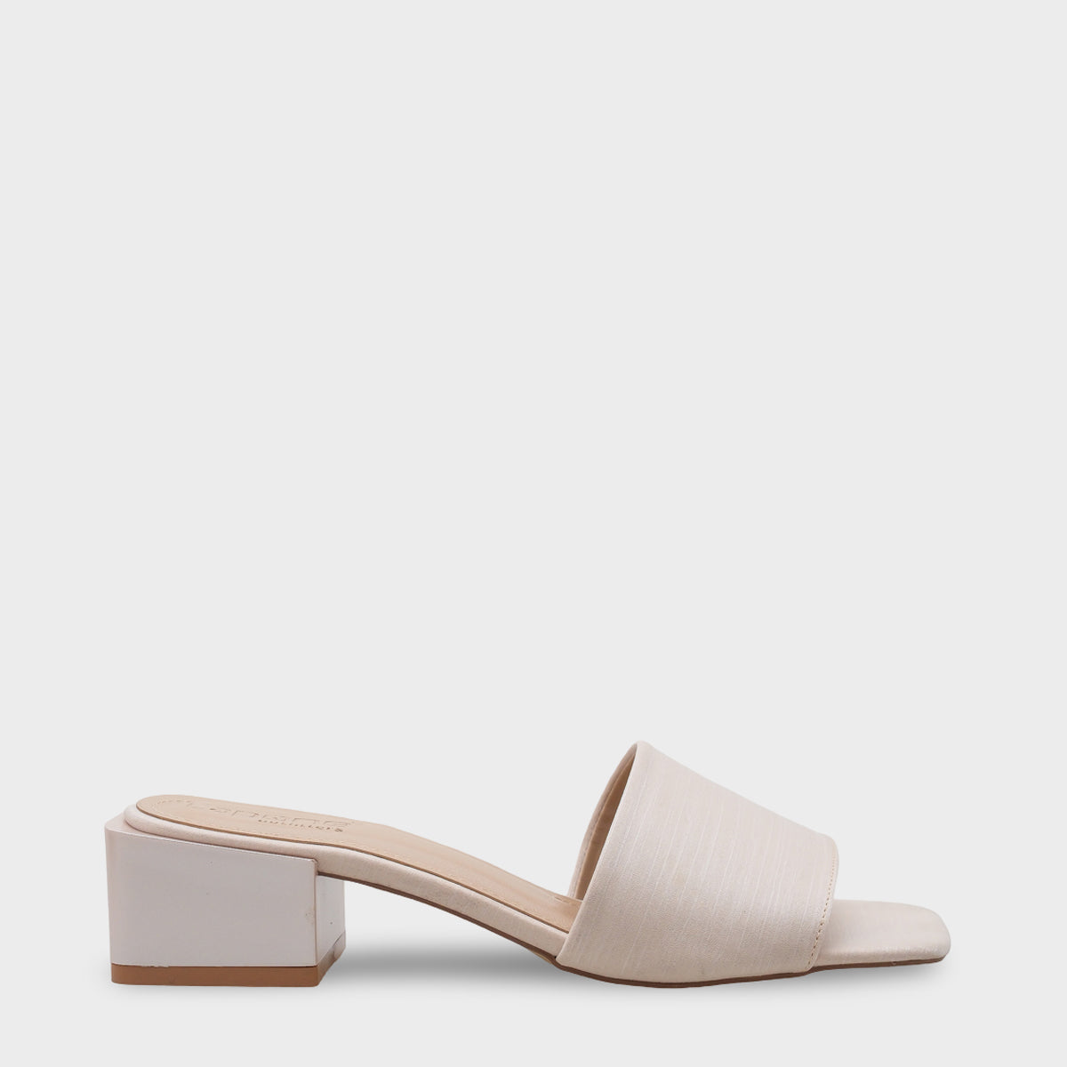 Cathleen Küt Burunlu Orta Topuklu Saten Kadın Terlik