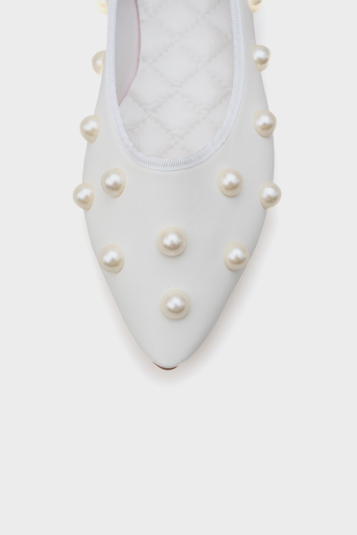 Alice İnci Aksesuarlı Sivri Burunlu Babet