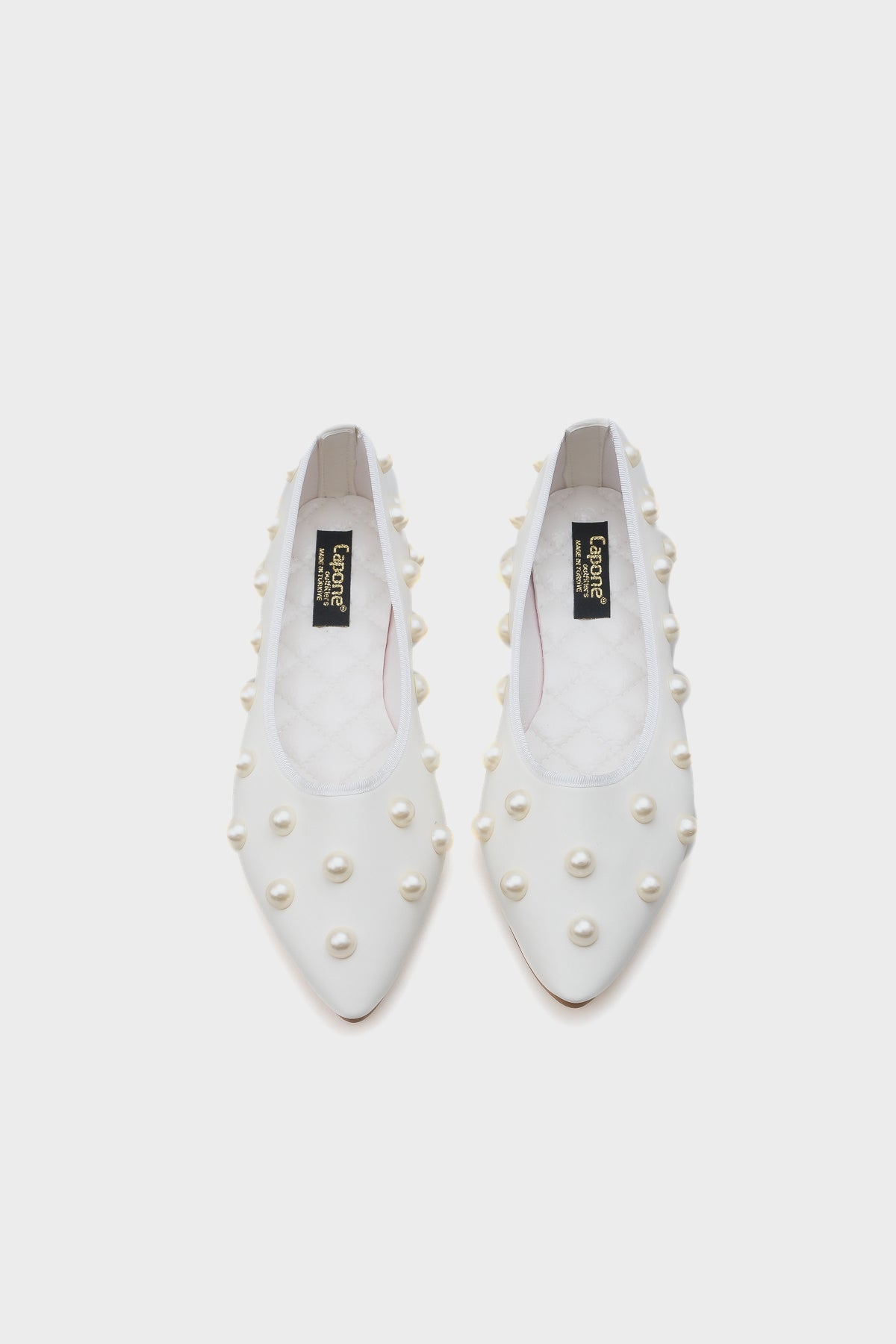 Alice İnci Aksesuarlı Sivri Burunlu Babet