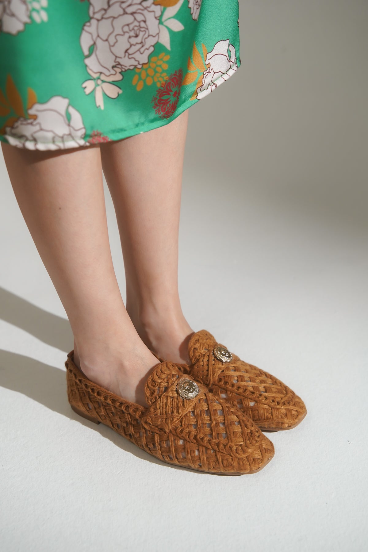 Tara Hasır Örgü Kadın Loafer