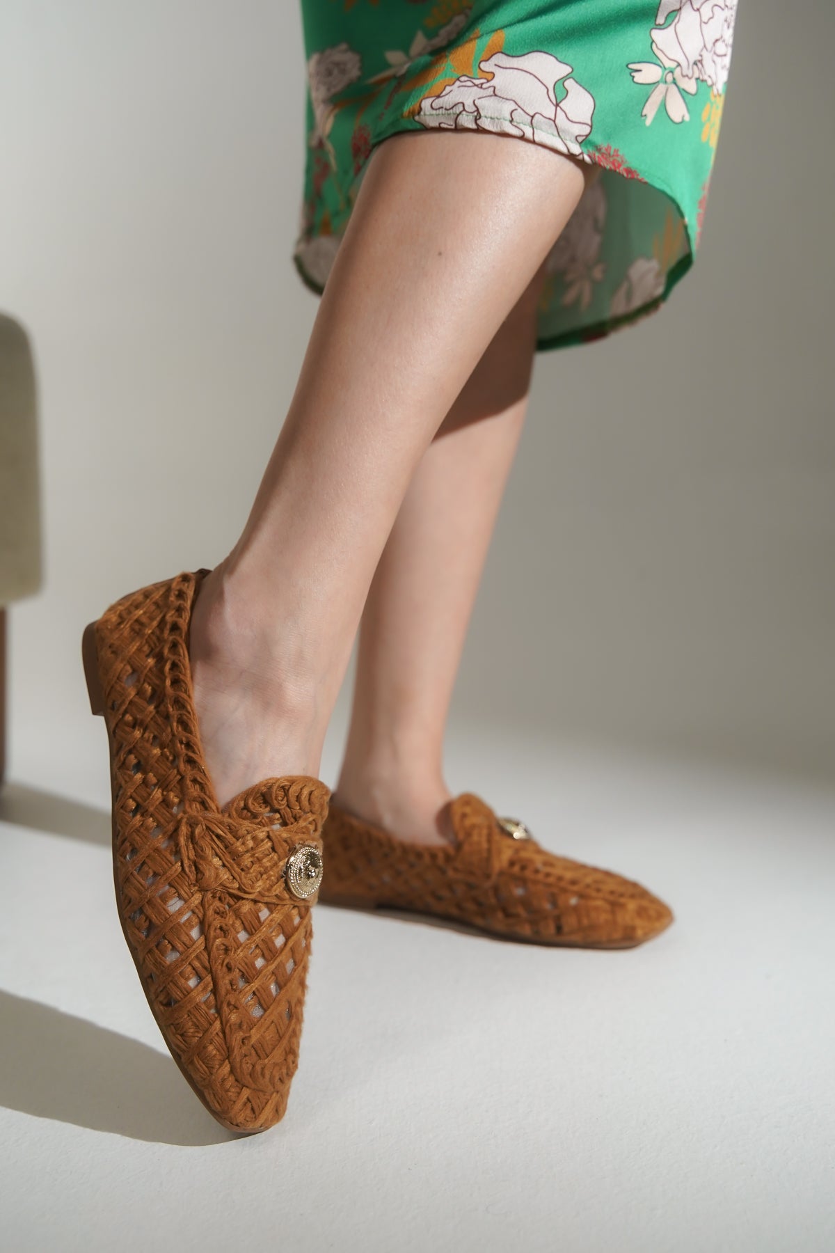 Tara Hasır Örgü Kadın Loafer