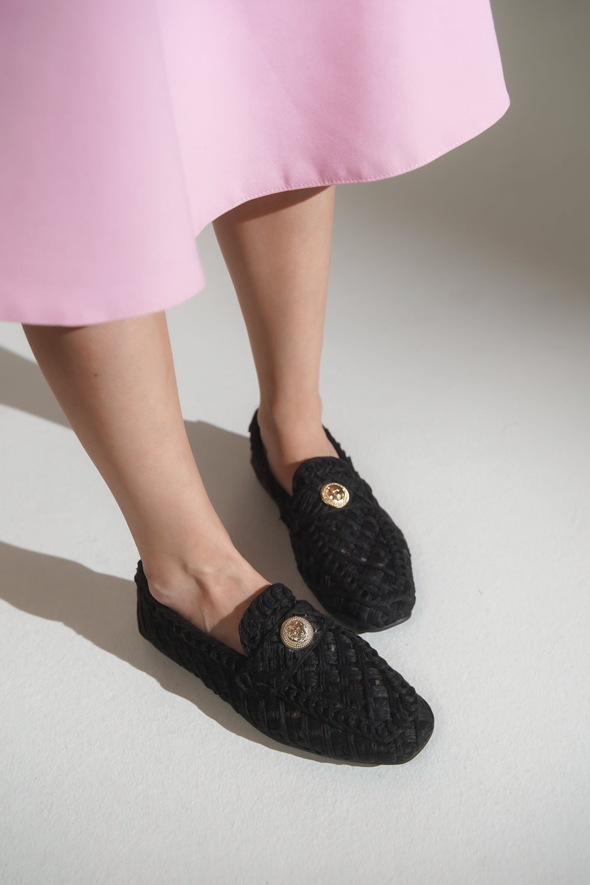 Tara Hasır Örgü Kadın Loafer