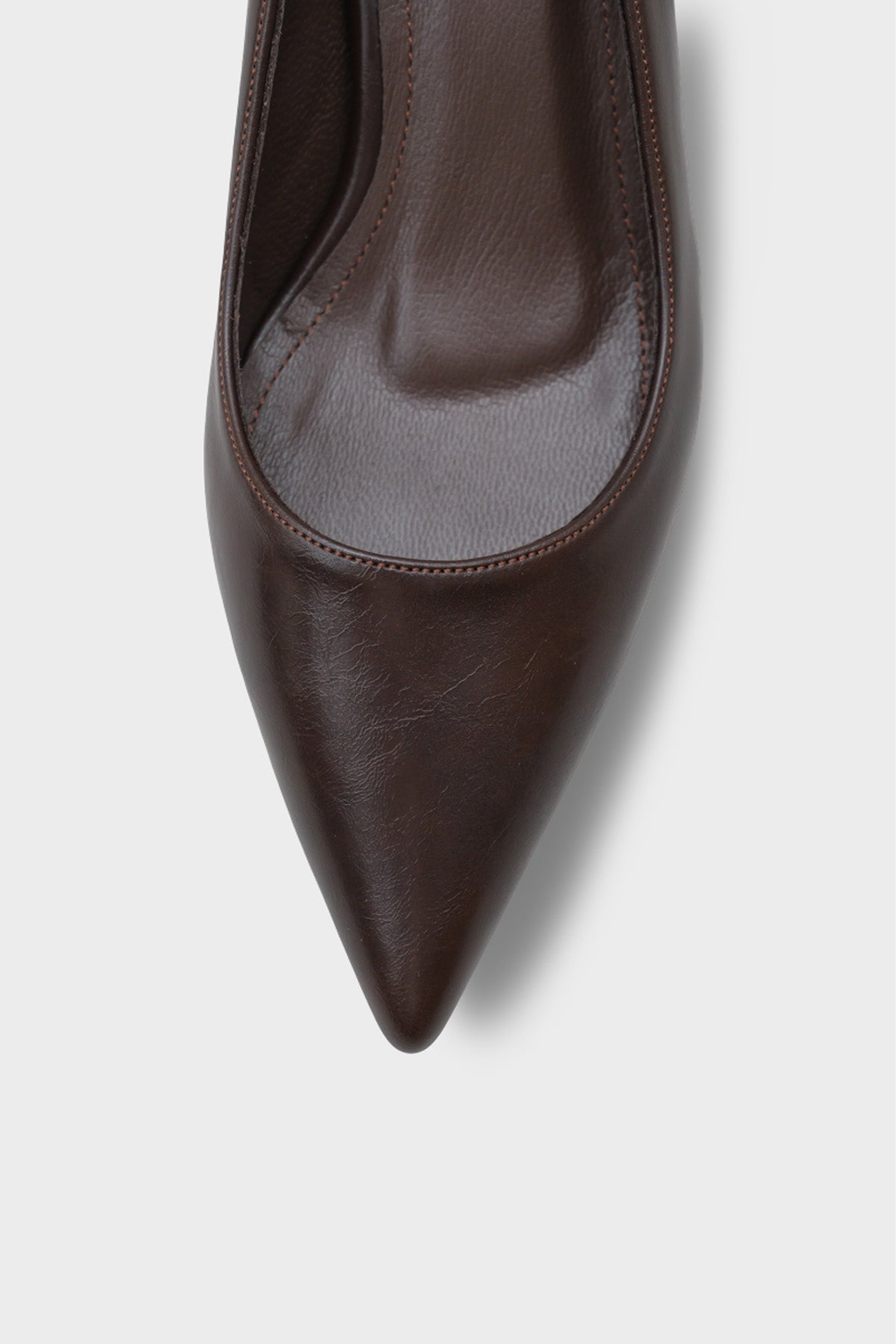 Veronica Orta Topuklu Sivri Burunlu Hakiki Deri Astar Kadın Stiletto