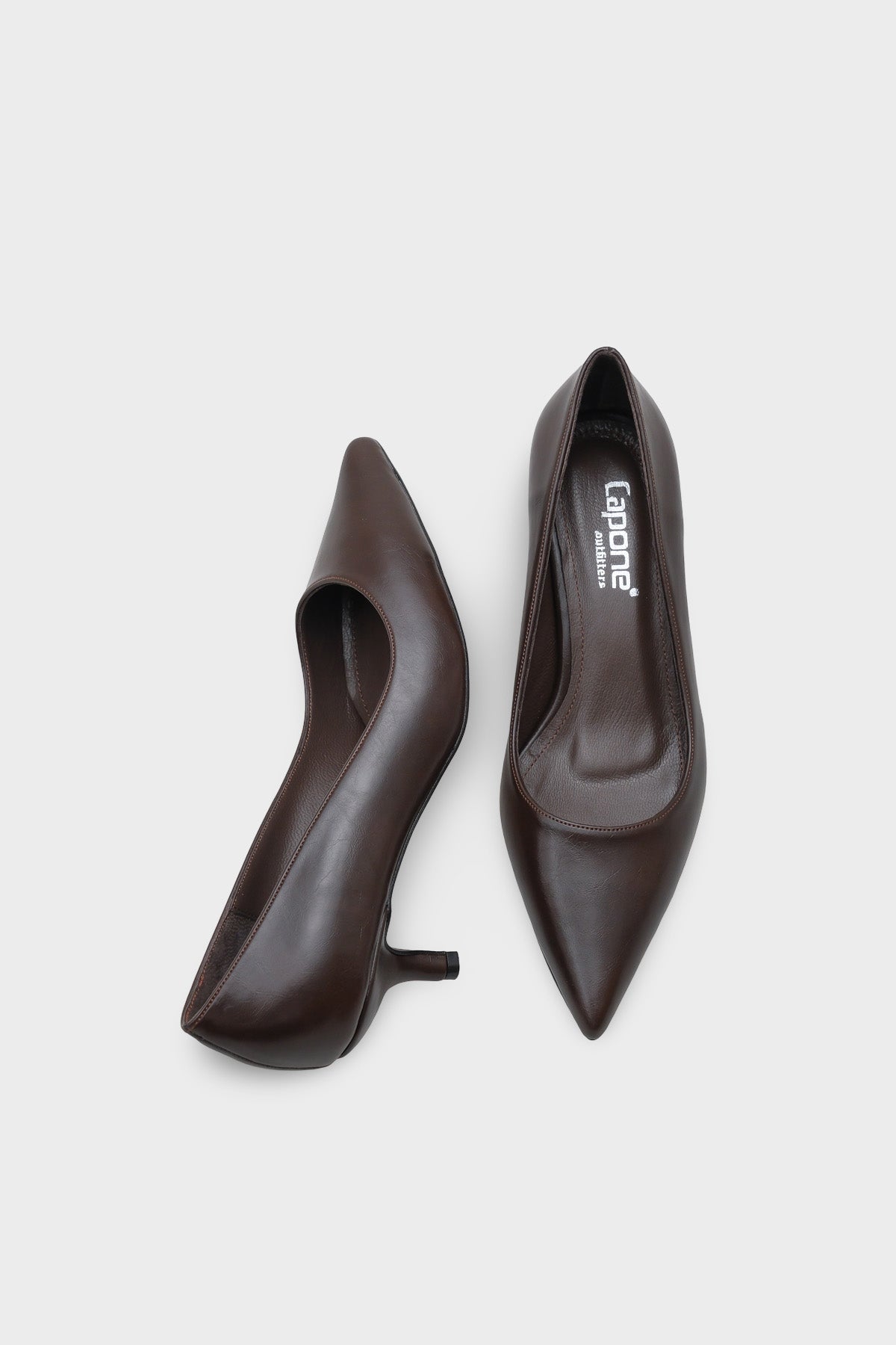 Veronica Orta Topuklu Sivri Burunlu Hakiki Deri Astar Kadın Stiletto