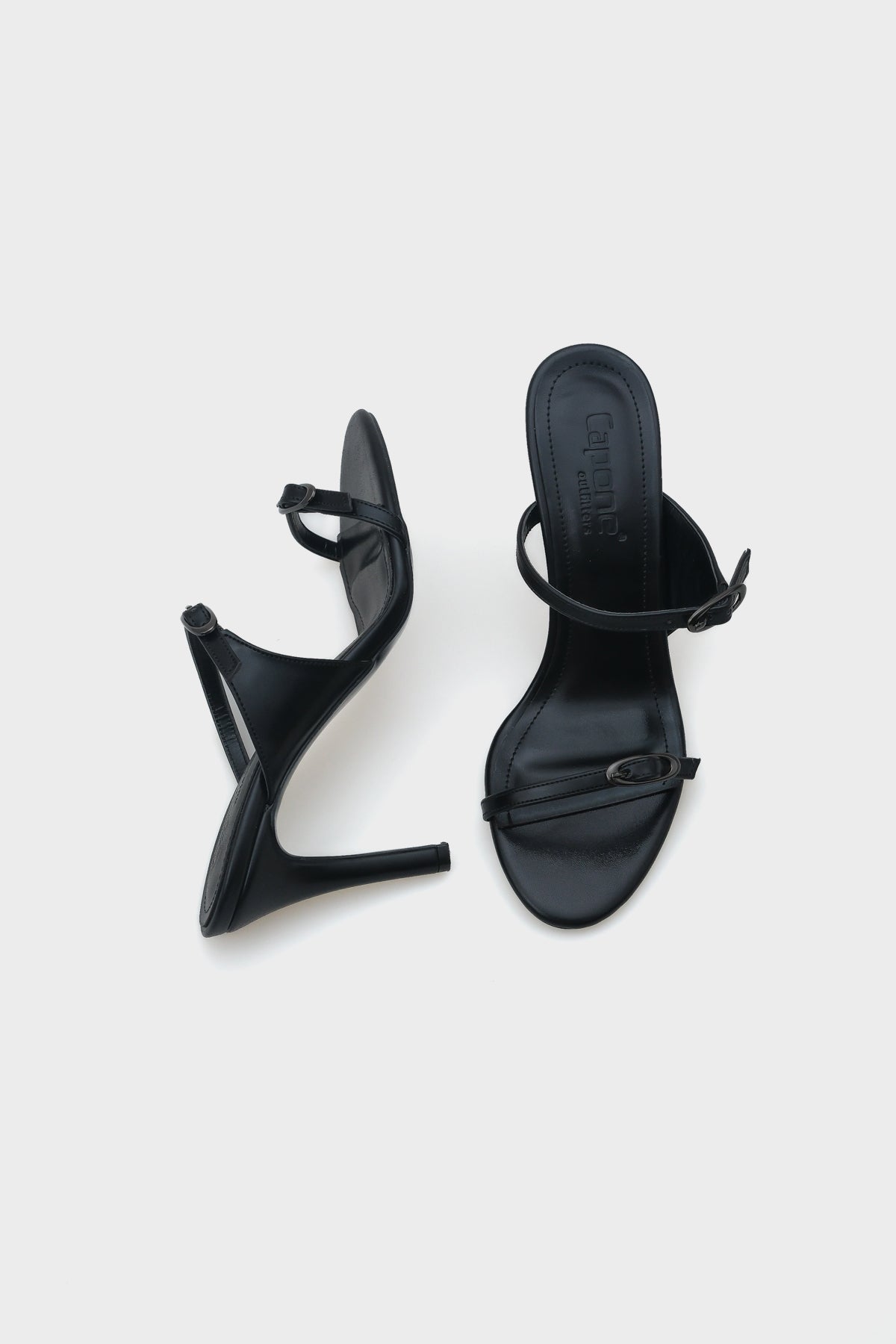 Lucky Topuklu Çift Bantlı Metalik Kadın Şık Terlik