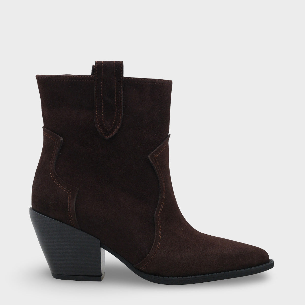 Tiffani Sivri Burunlu Hakiki Deri Yandan Çekmeli Kadın Kovboy Bot