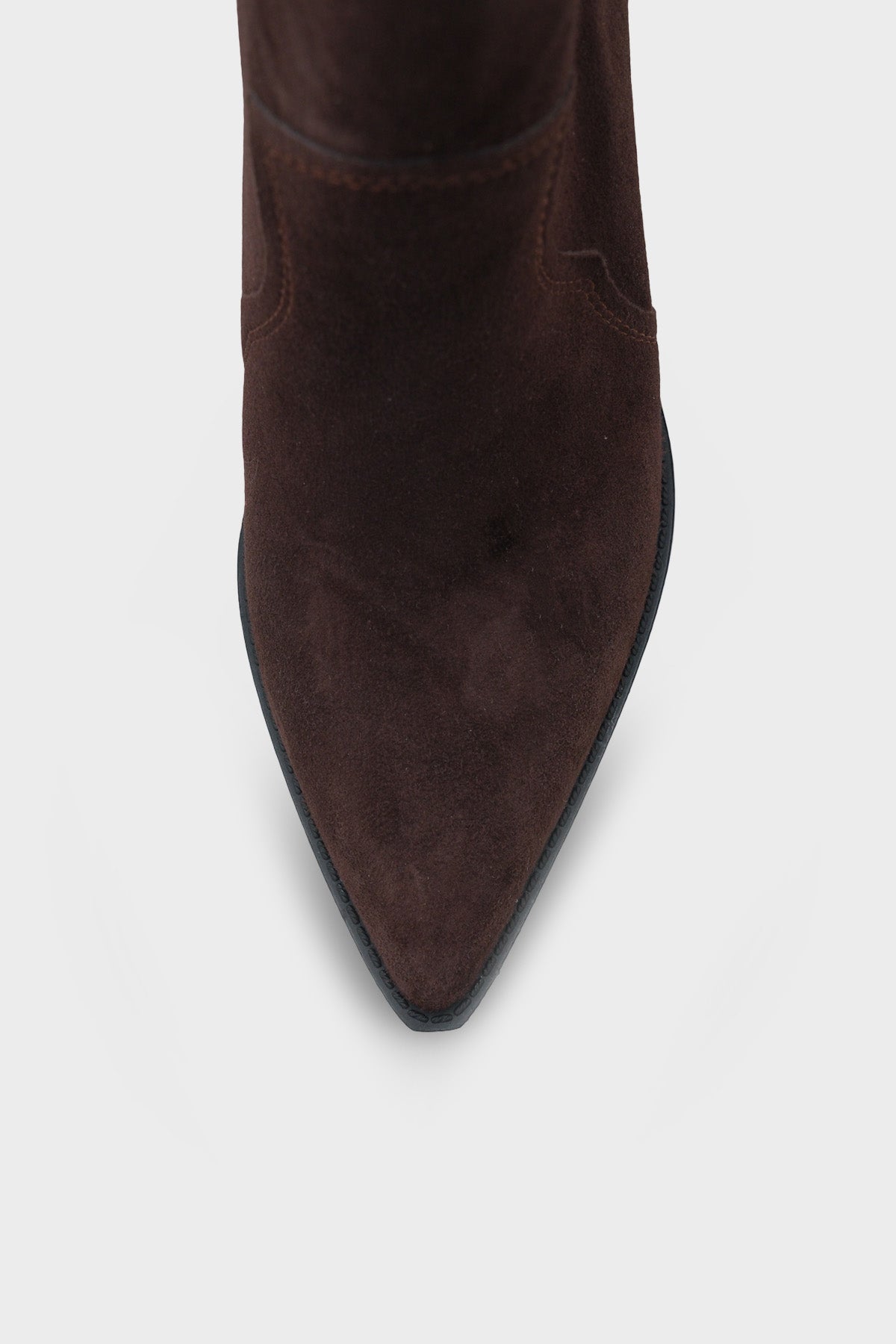 Tiffani Sivri Burunlu Hakiki Deri Yandan Çekmeli Kadın Kovboy Bot