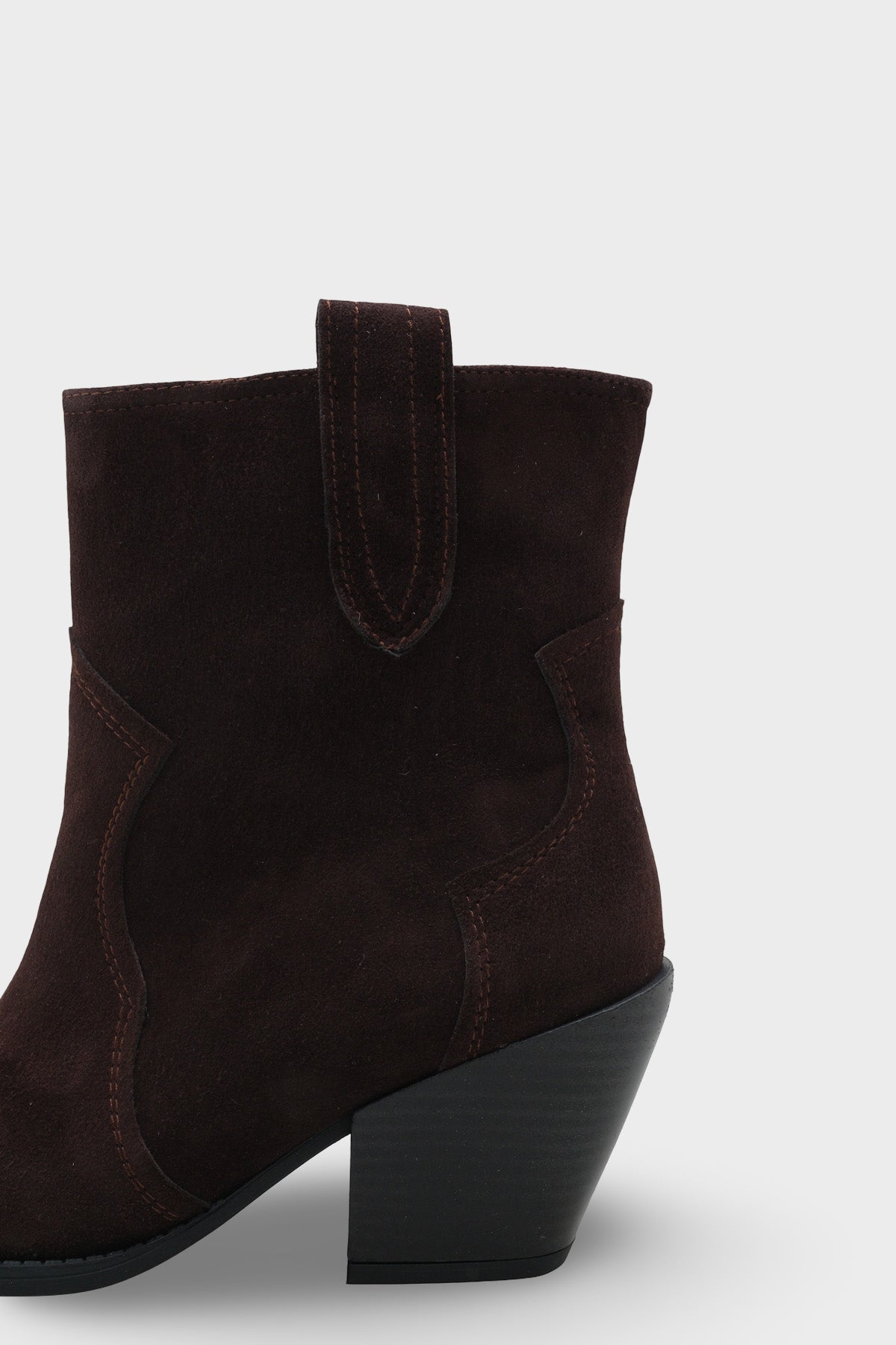 Tiffani Sivri Burunlu Hakiki Deri Yandan Çekmeli Kadın Kovboy Bot