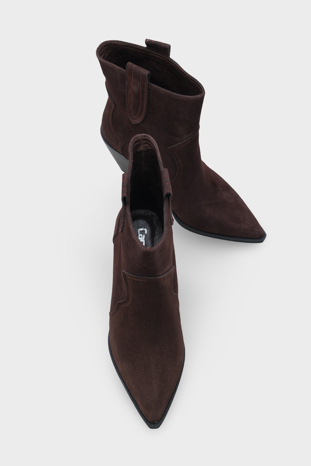 Tiffani Sivri Burunlu Hakiki Deri Yandan Çekmeli Kadın Kovboy Bot