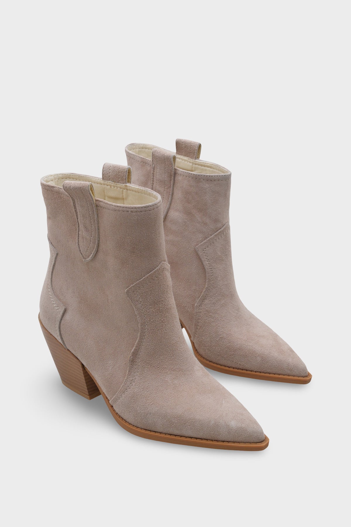 Tiffani Sivri Burunlu Hakiki Deri Yandan Çekmeli Kadın Kovboy Bot