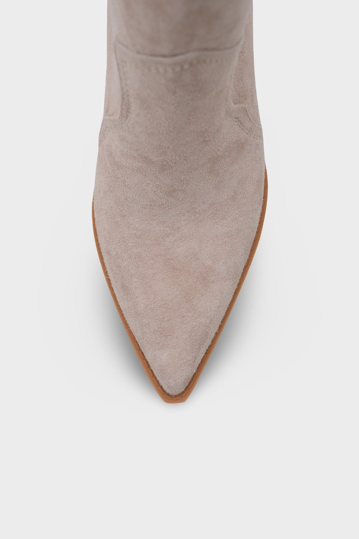 Tiffani Sivri Burunlu Hakiki Deri Yandan Çekmeli Kadın Kovboy Bot