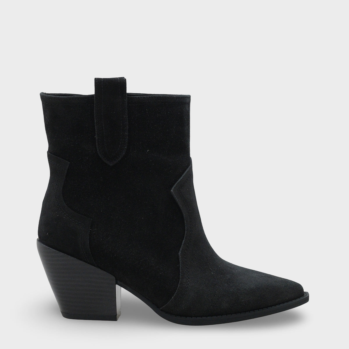 Tiffani Sivri Burunlu Hakiki Deri Yandan Çekmeli Kadın Kovboy Bot