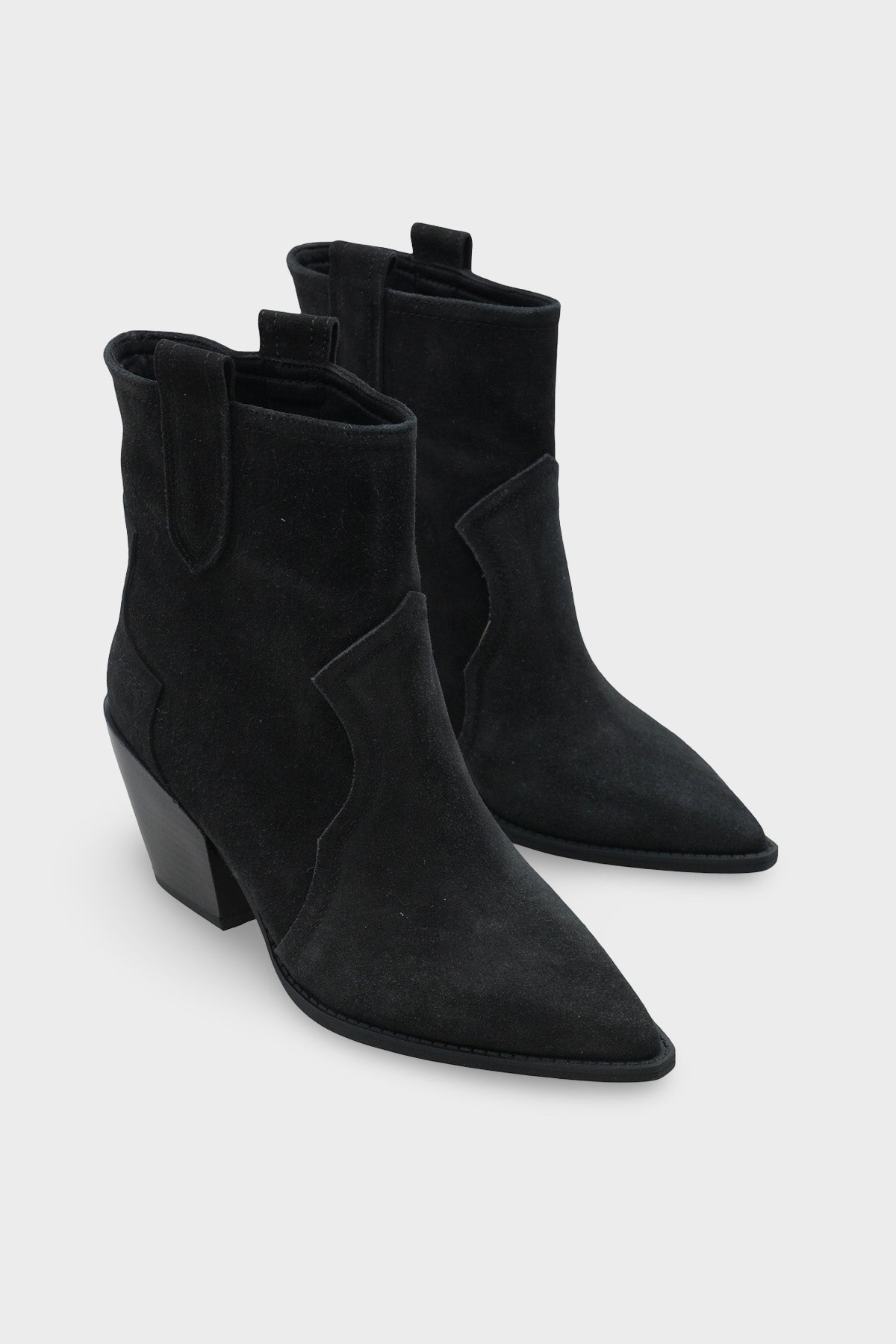 Tiffani Sivri Burunlu Hakiki Deri Yandan Çekmeli Kadın Kovboy Bot