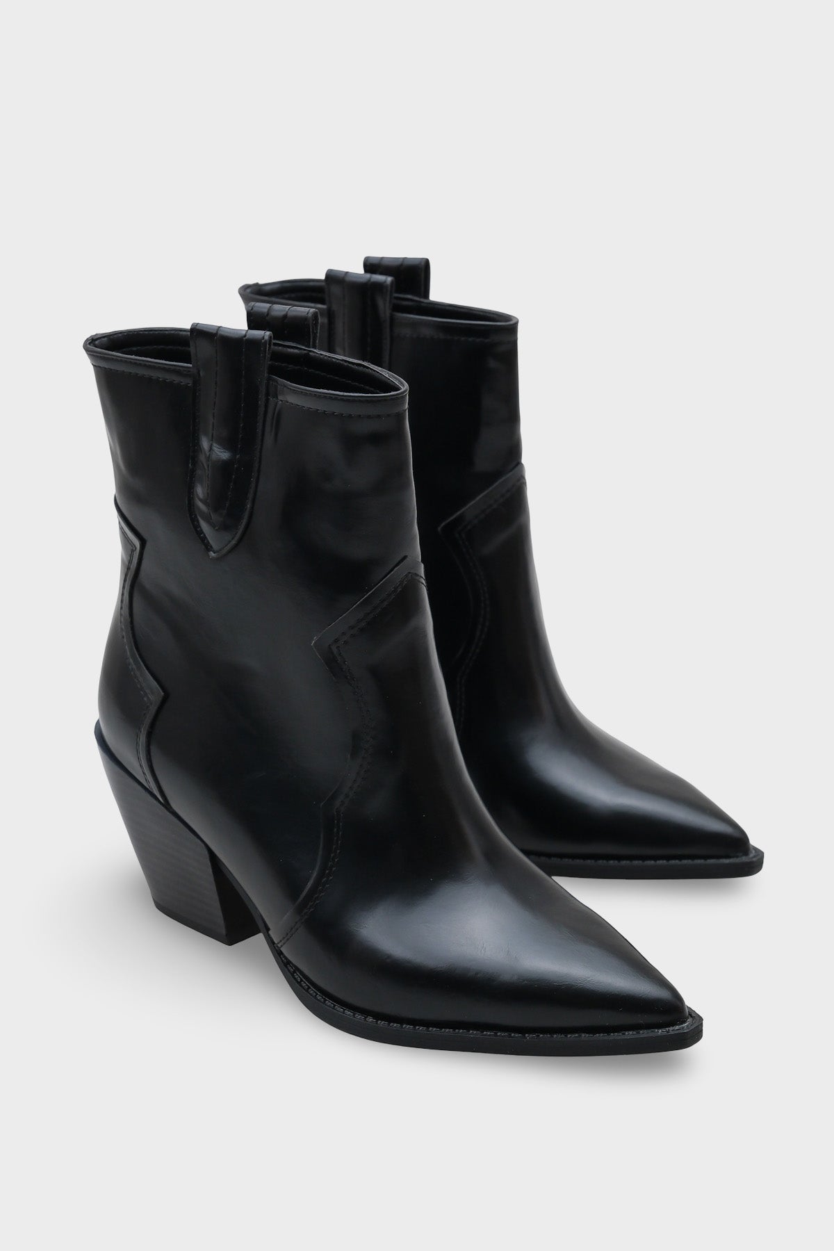 Tiffani Sivri Burunlu Yandan Çekmeli Kadın Kovboy Bot