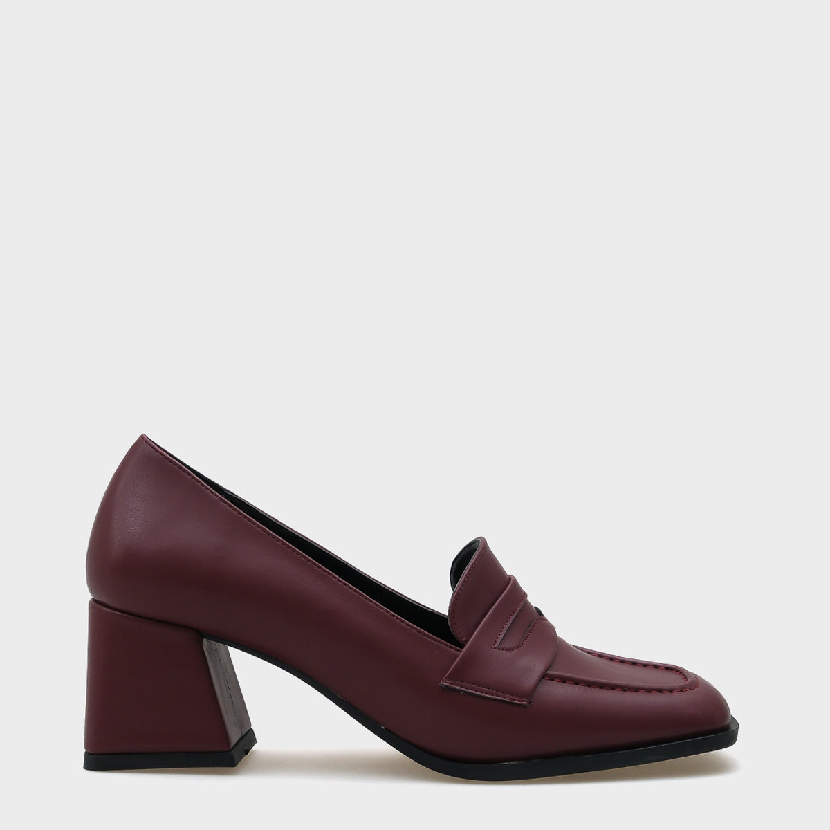 Rachel Küt Burunlu Orta Topuklu Loafer Kadın Ayakkabı