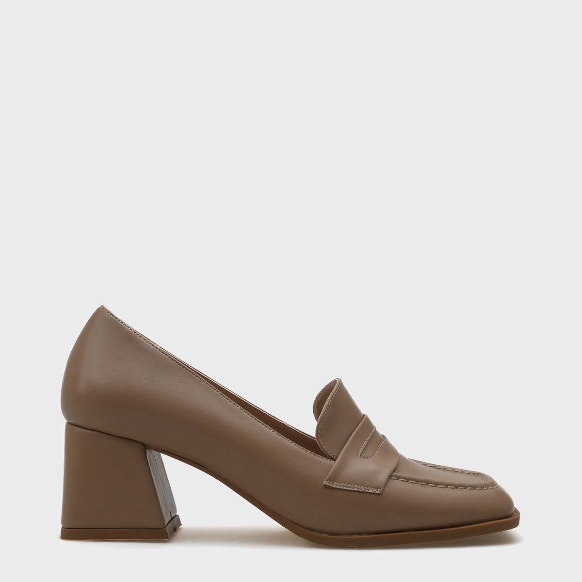 Rachel Küt Burunlu Orta Topuklu Loafer Kadın Ayakkabı