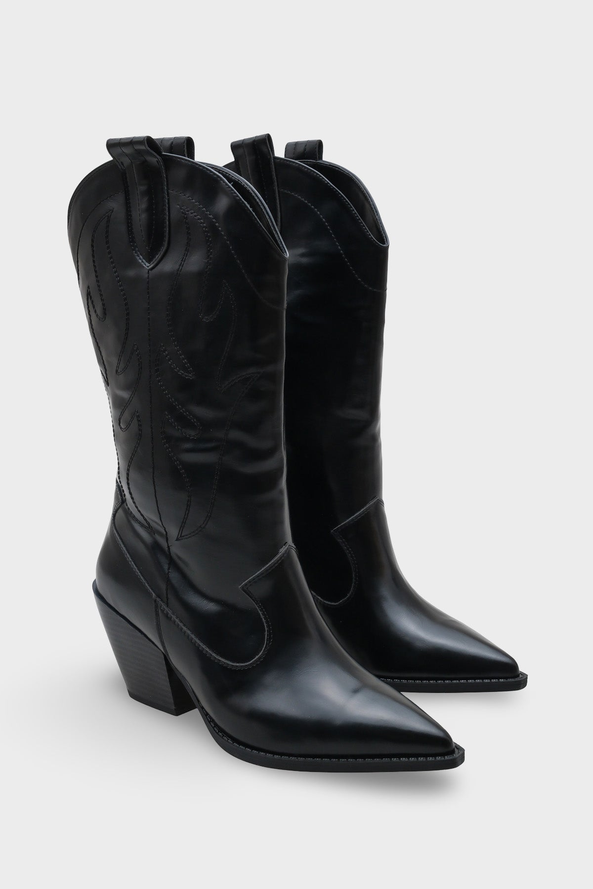 Malina Sivri Burunlu Nakışlı Kadın Kovboy Çizme