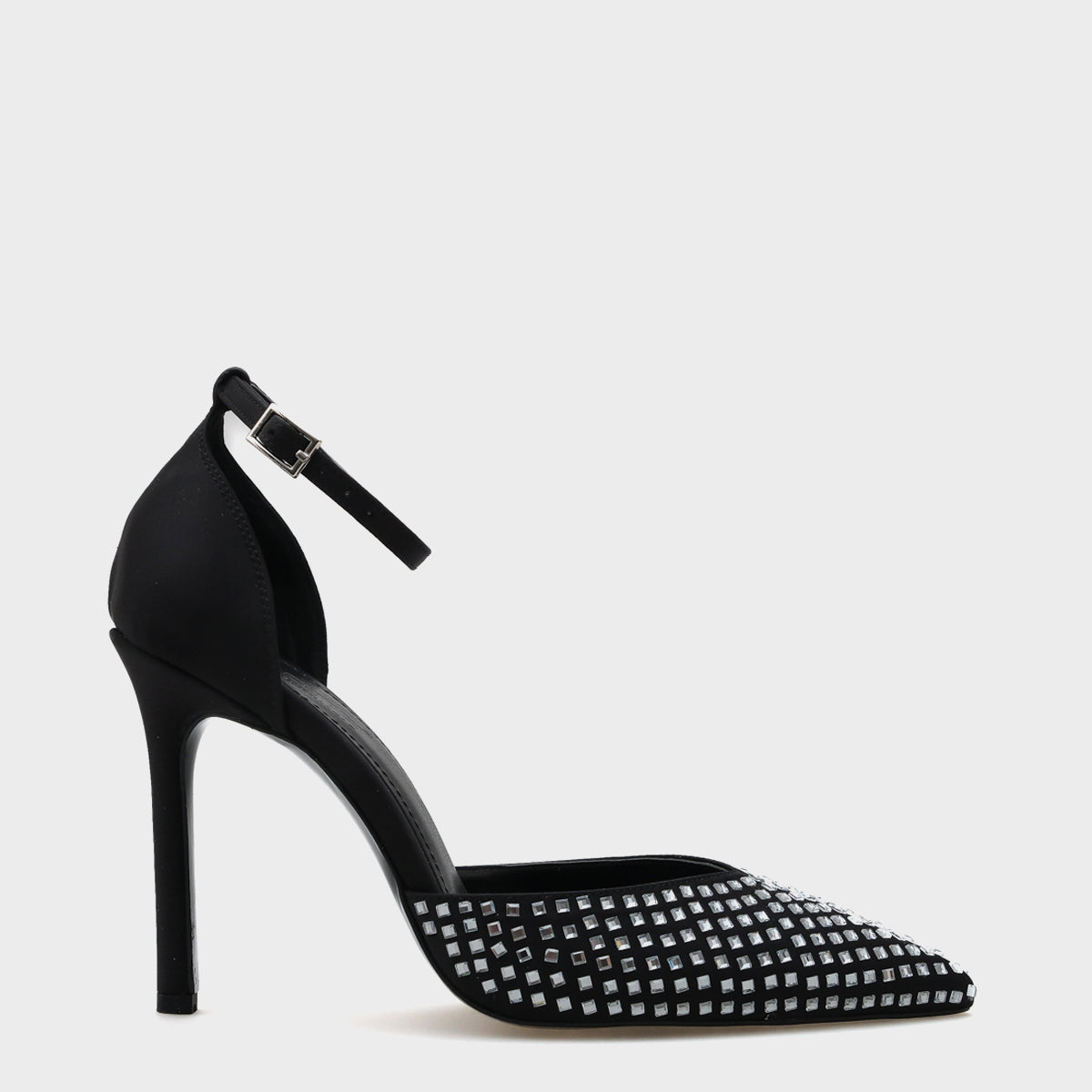 Raine Topuklu Sivri Burunlu Taşlı Bilekten Bantlı Şık Kadın Ayakkabı