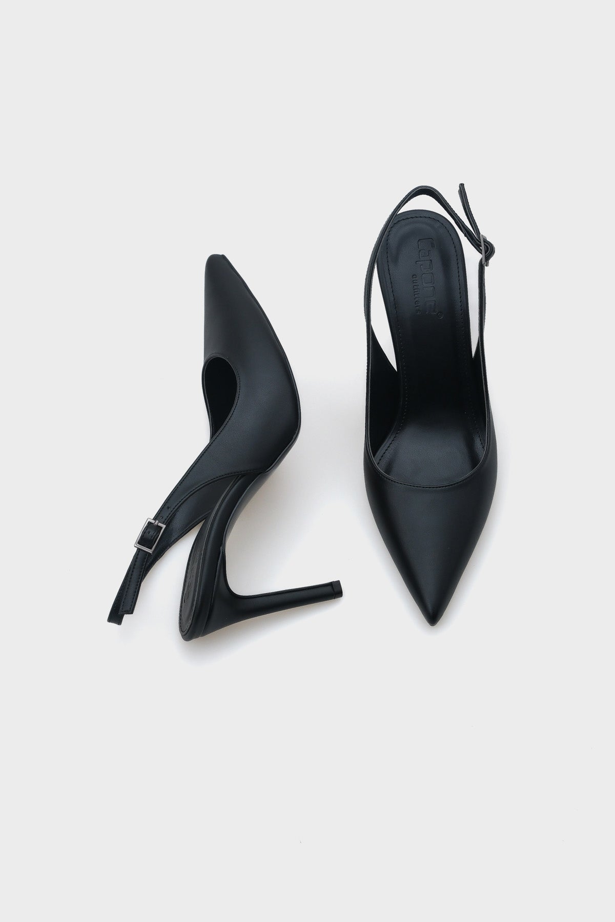 Helsa Hakiki Deri İç Astarlı Topuklu Arkası Açık Kadın Stiletto