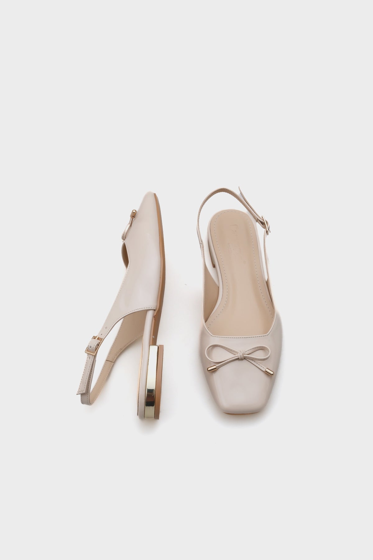 Angela Metal Topuklu Arkası Açık Kadın Babet