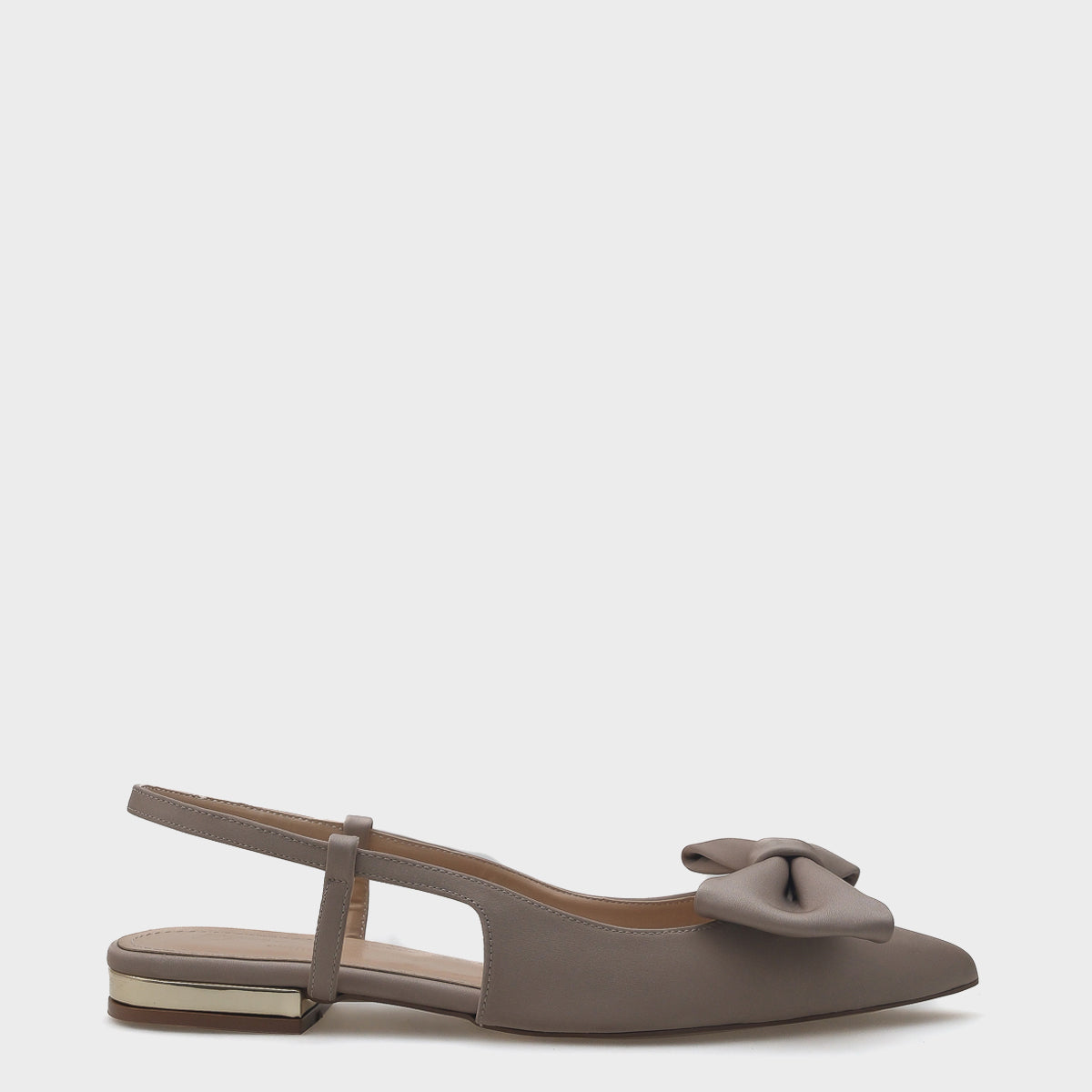 Ania Sivri Burunlu Saten Arkası Açık Kadın Babet