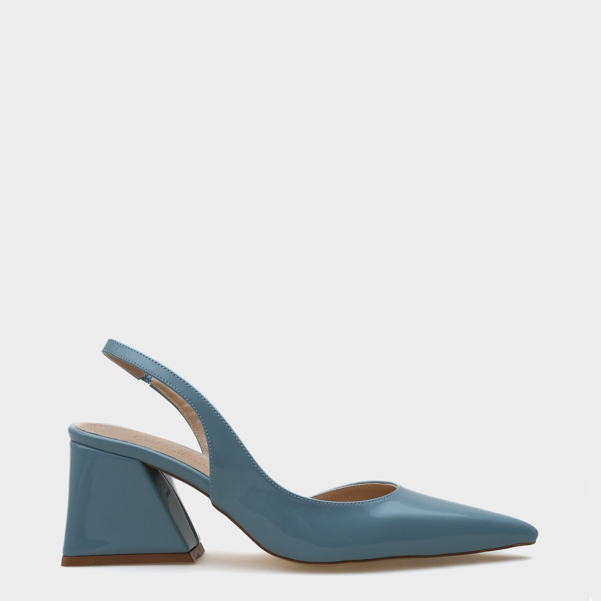 Robby Arkası Açık Sivri Burunlu Orta Topuklu Rugan Kadın Ayakkabı