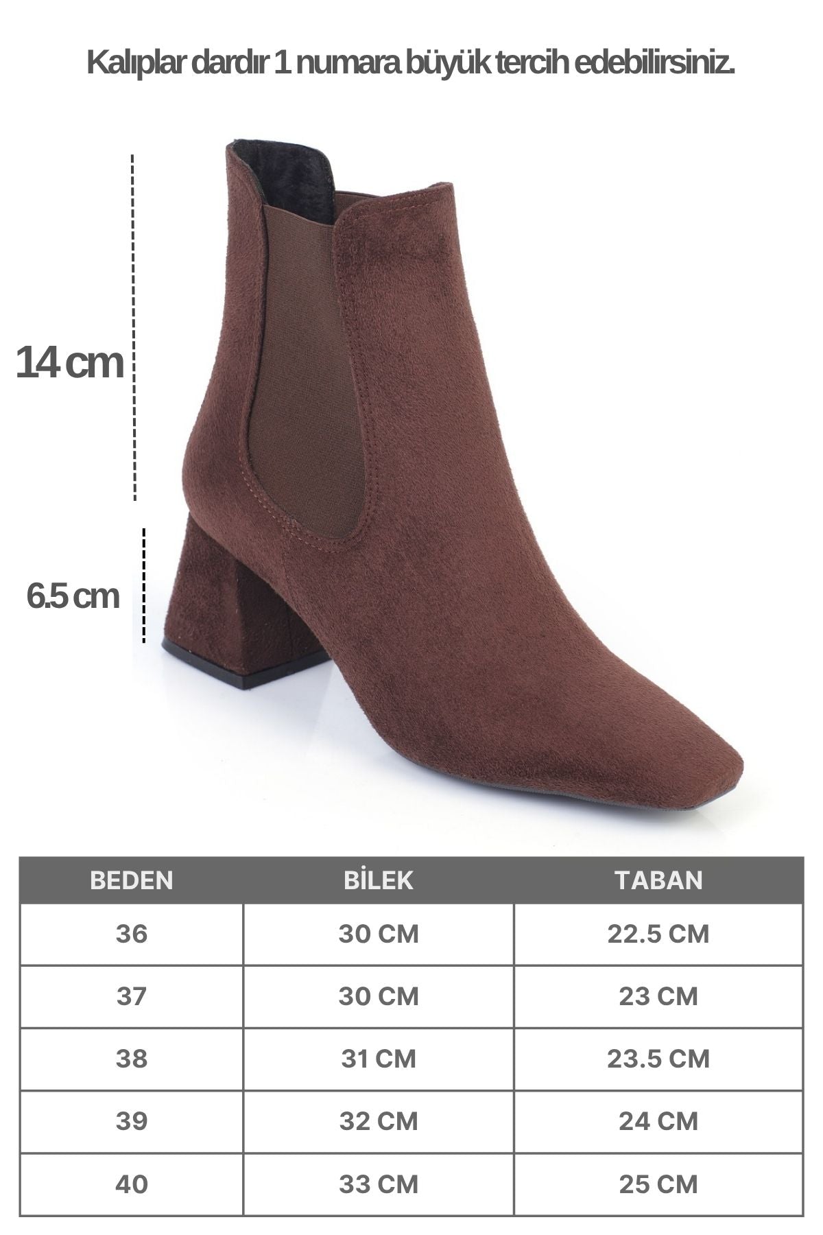 Ronny Sivri Burunlu Yandan Lastikli Kadın Bot