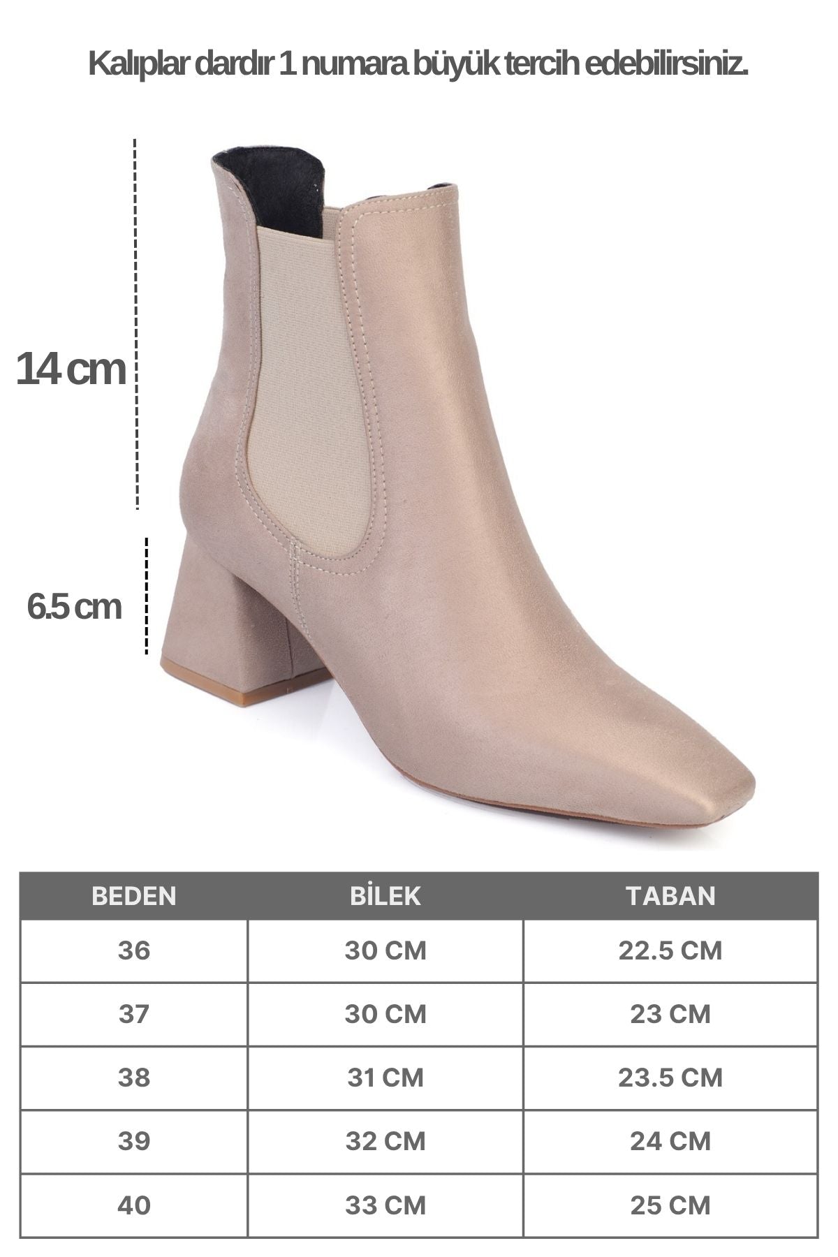 Ronny Sivri Burunlu Yandan Lastikli Kadın Bot