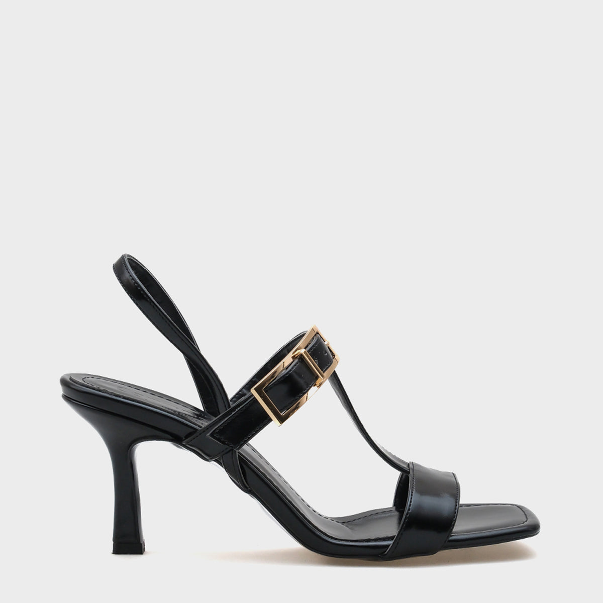 Thia Orta Topuklu Tek Bantlı Metal Tokalı Kadın Sandalet