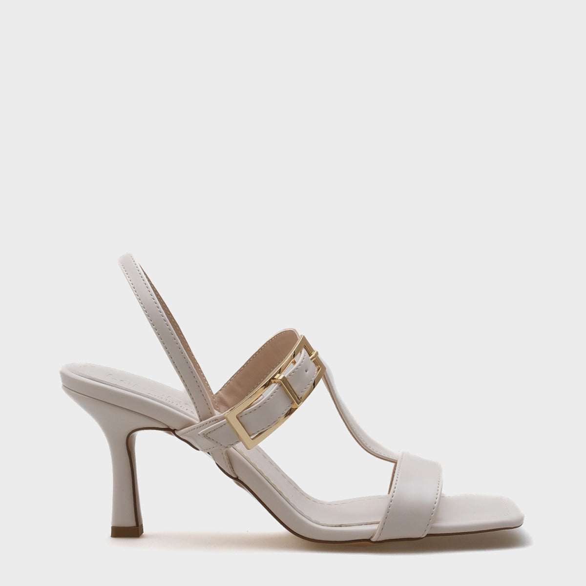 Thia Orta Topuklu Tek Bantlı Metal Tokalı Kadın Sandalet