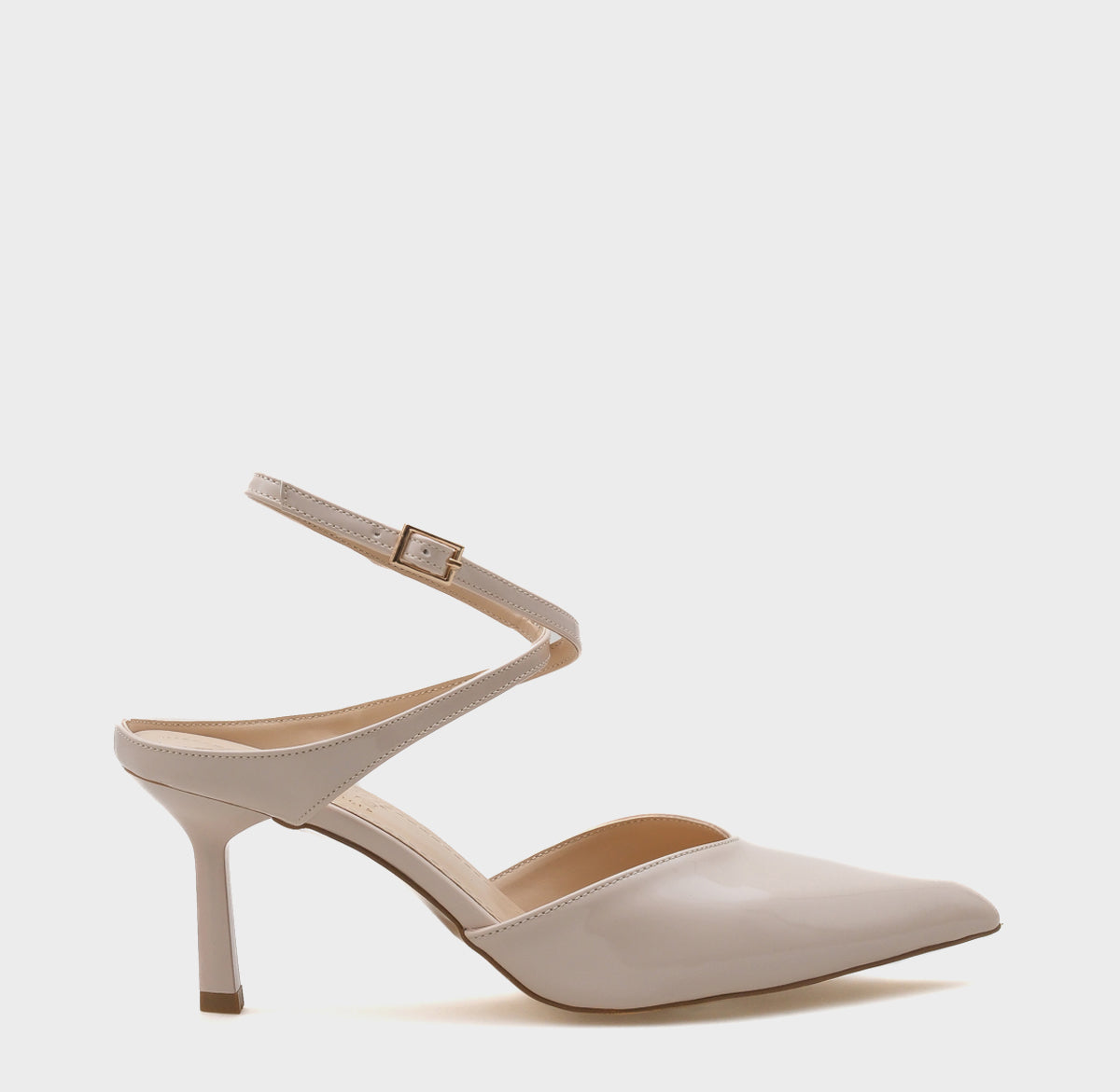 Tiff Sivri Burunlu Orta Topuklu Bilekten Bantlı Kadın Ayakkabı