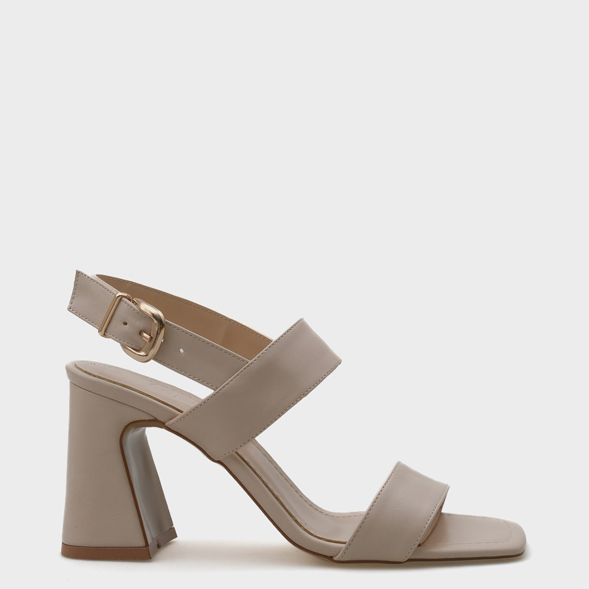 Tina Orta Topuklu Çift Bantlı Kadın Sandalet