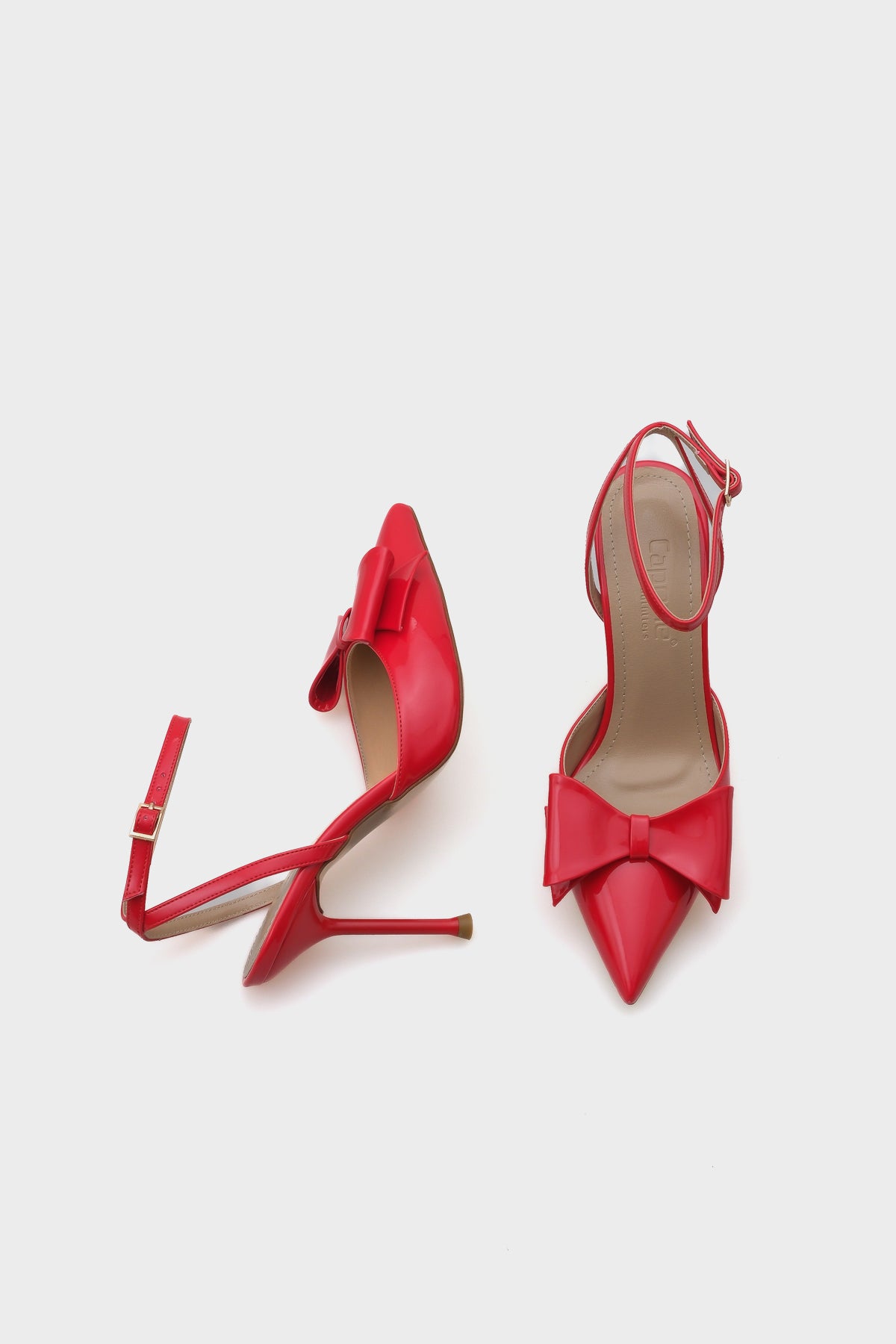 Rona Sivri Burunlu Fiyonlu Bilekten Bantlı Kadın Ayakkabı