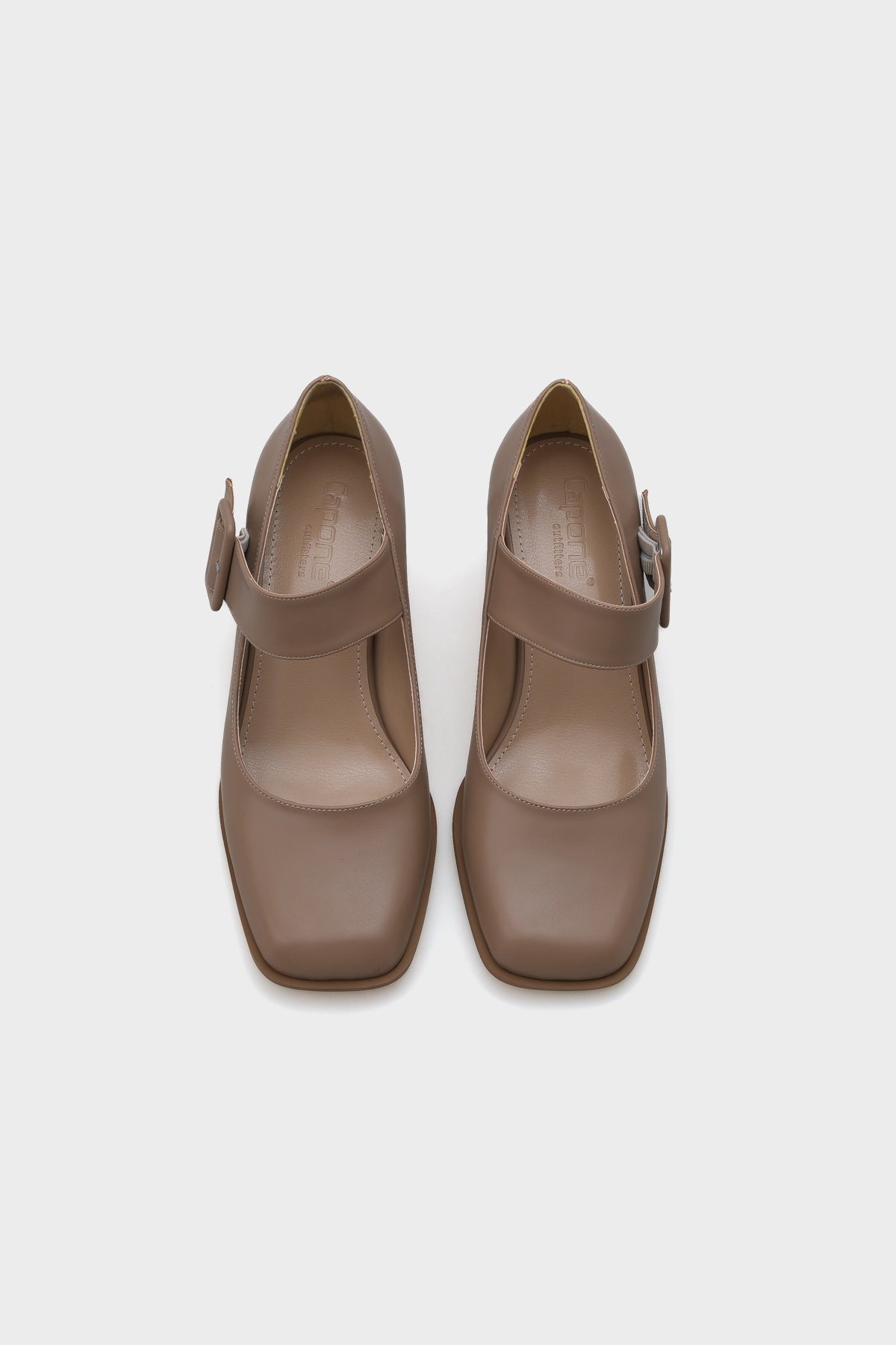 Cilt Küt Burunlu Mary Jane Orta Topuklu Kadın Ayakkabı