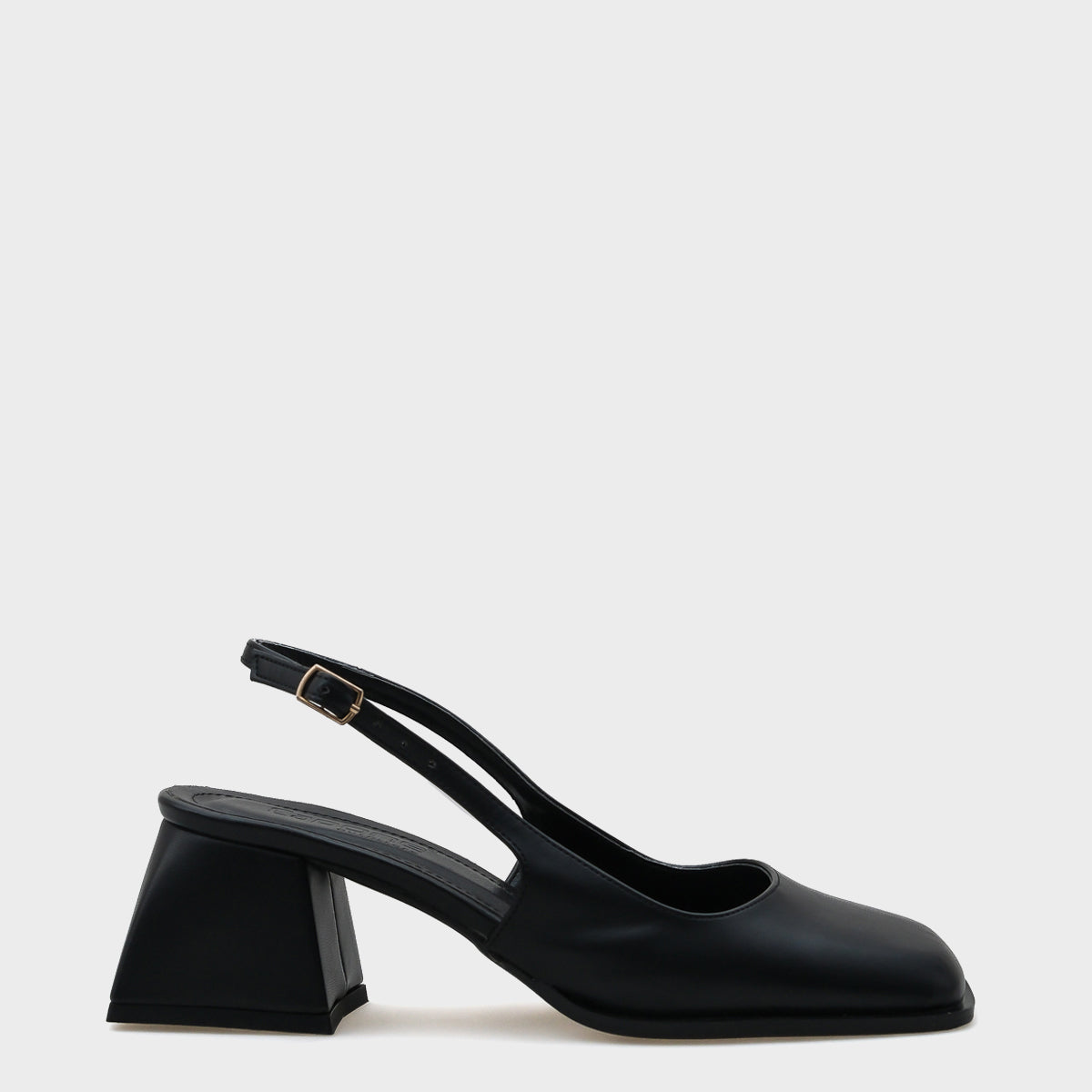 Rora Küt Burunlu Kalın Topuklu Arkası Açık Kadın Ayakkabı