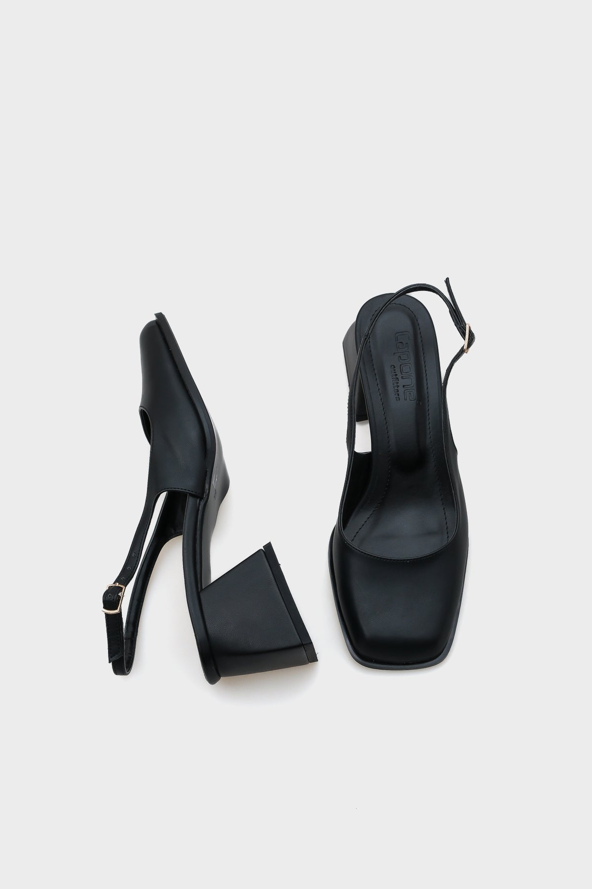 Rora Küt Burunlu Kalın Topuklu Arkası Açık Kadın Ayakkabı