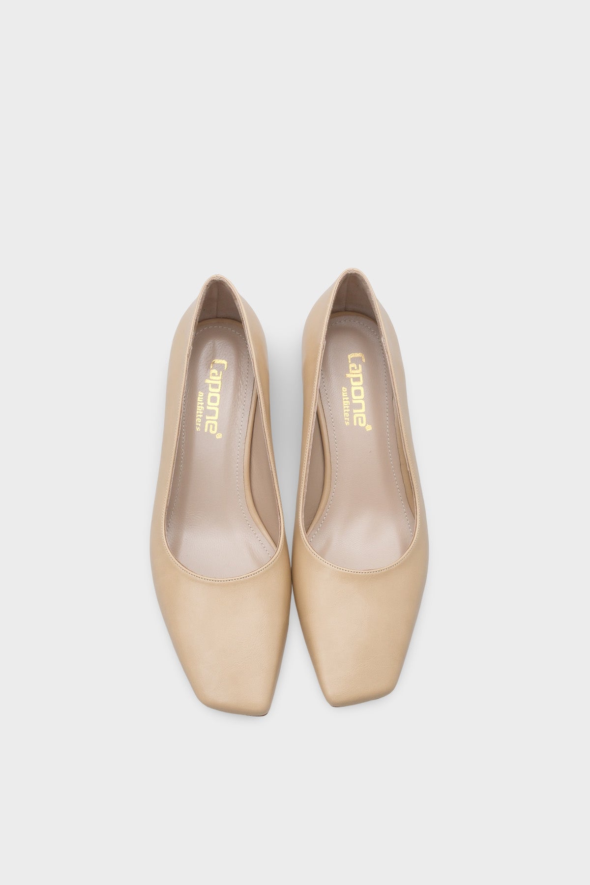 Janie Orta Boy Topuklu Küt Burunlu Hakiki Deri Astarlı Kadın Ayakkabı