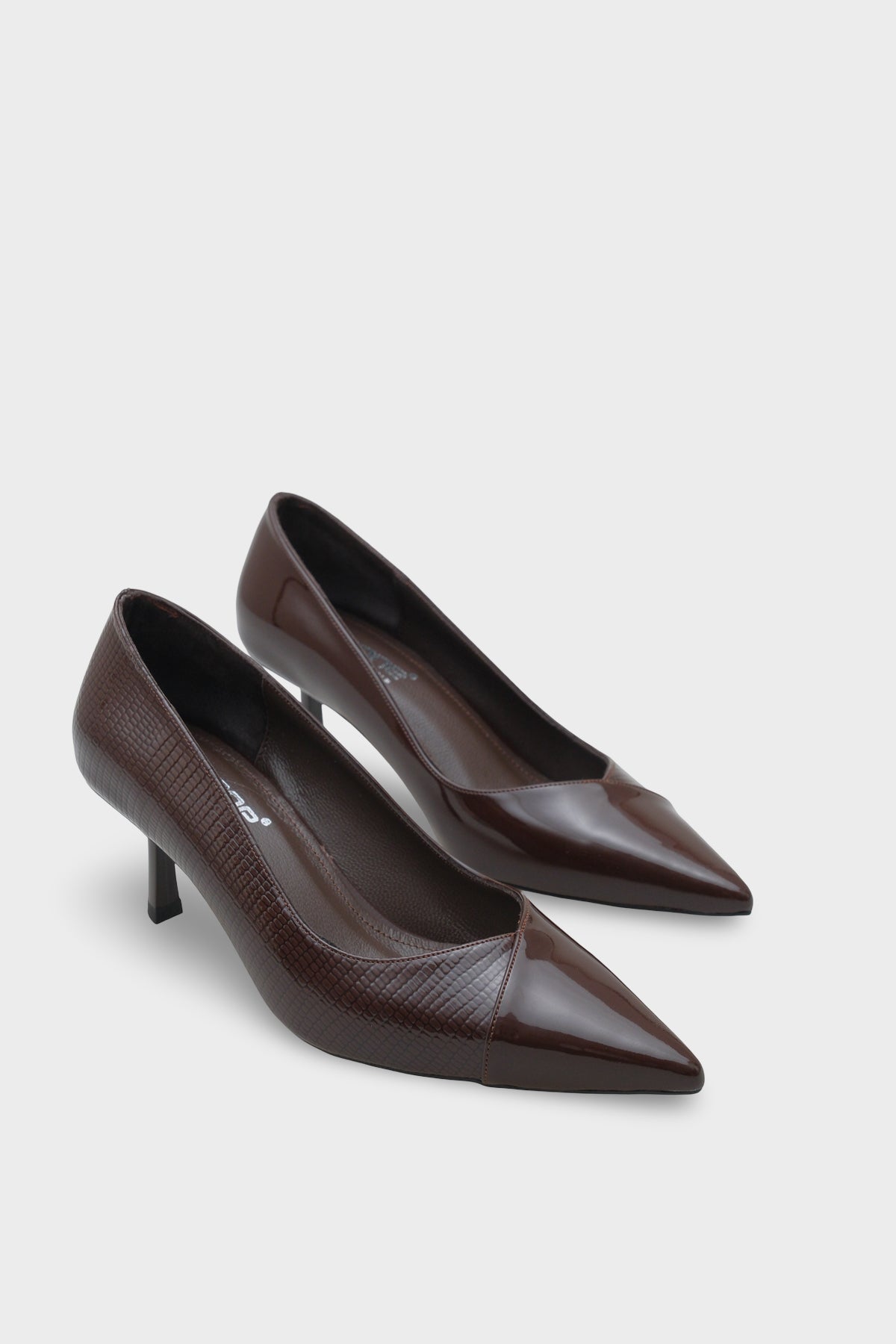 Brianne Orta Topuklu Bantlı Yılan Baskılı Hakiki Deri Astarlı Stiletto