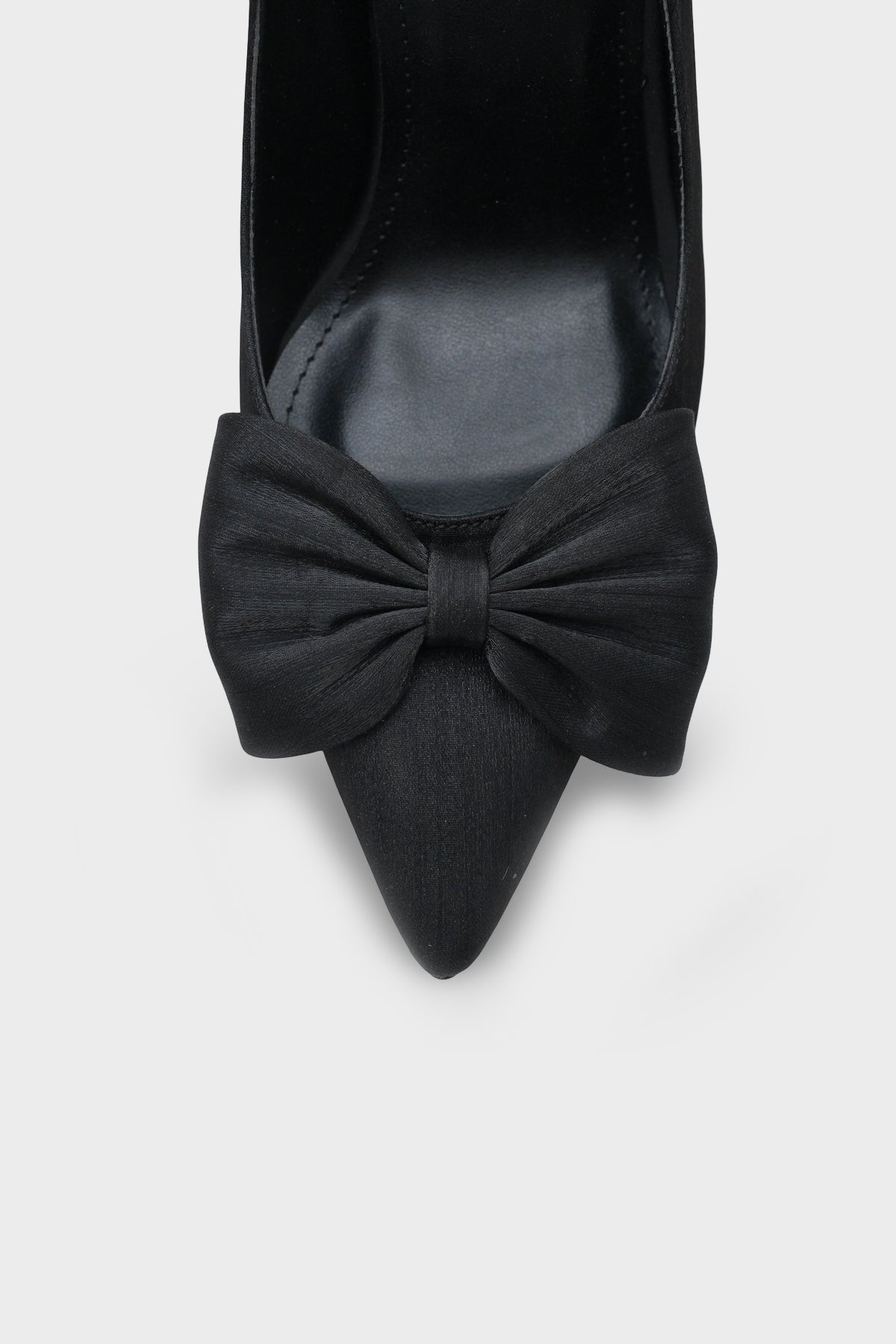 Trace Yüksek Topuklu Fiyonklu Saten Kadın Şık Abiye Ayakkabı