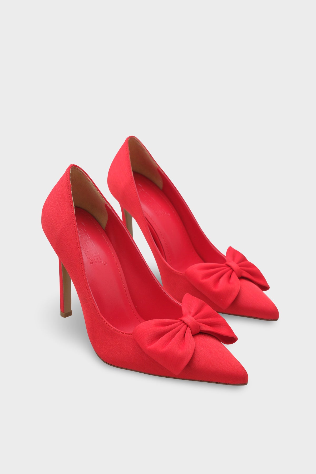 Trace Yüksek Topuklu Fiyonklu Saten Kadın Şık Abiye Ayakkabı