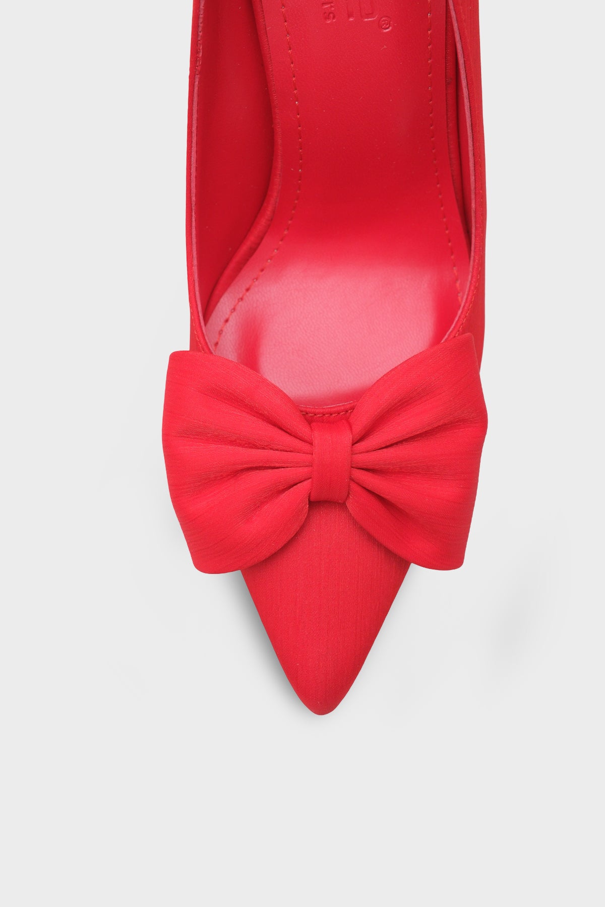 Trace Yüksek Topuklu Fiyonklu Saten Kadın Şık Abiye Ayakkabı