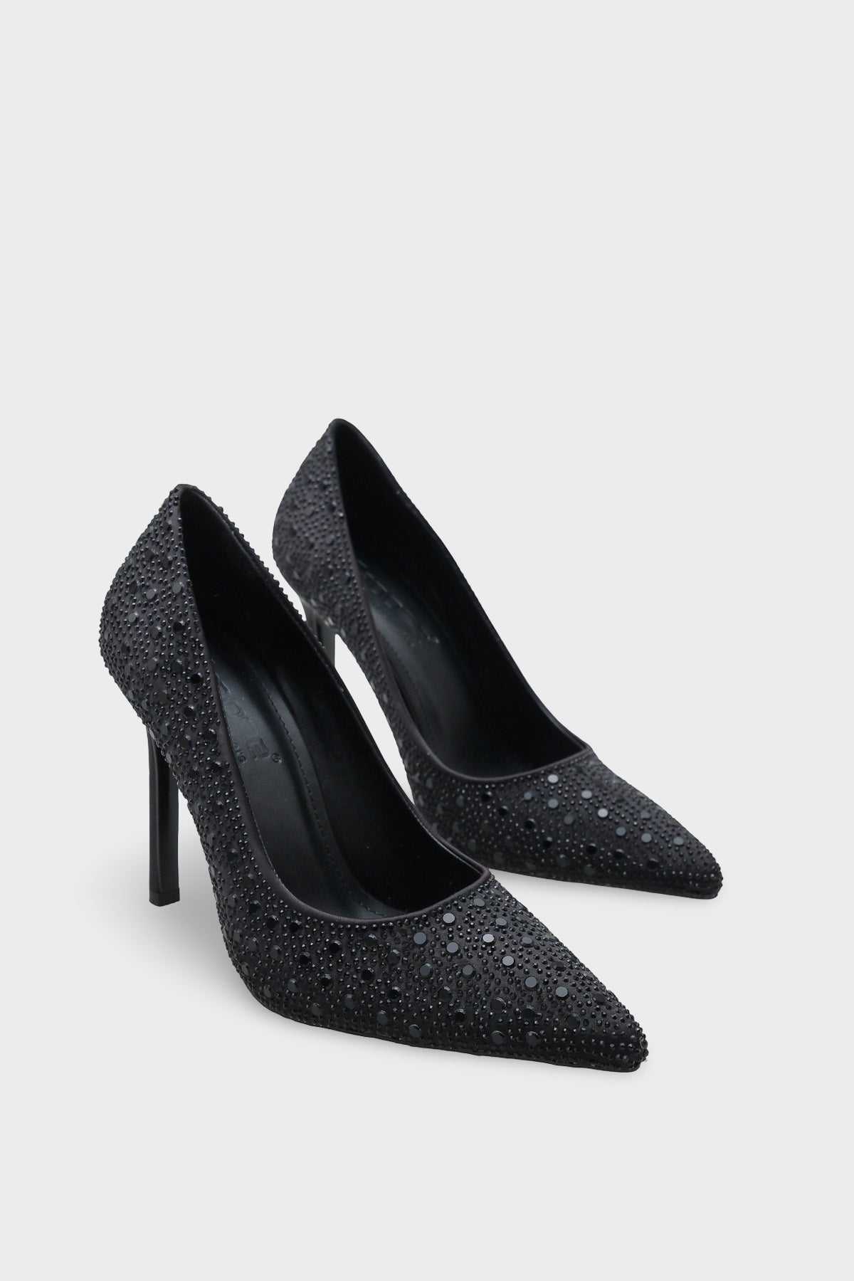 Lillian Taşlı Yüksek Topuklu Saten Şık Stiletto