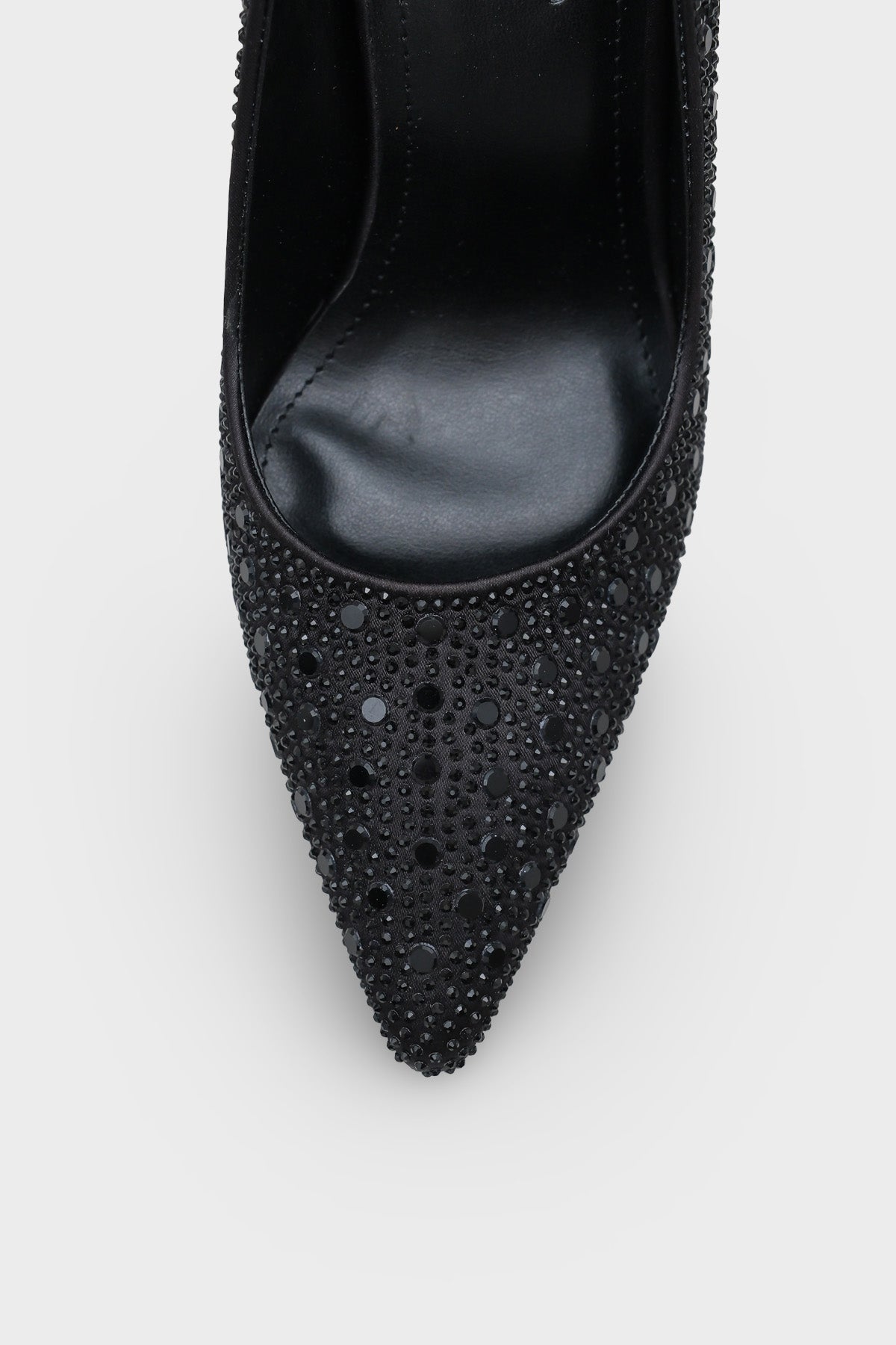 Lillian Taşlı Yüksek Topuklu Saten Şık Stiletto