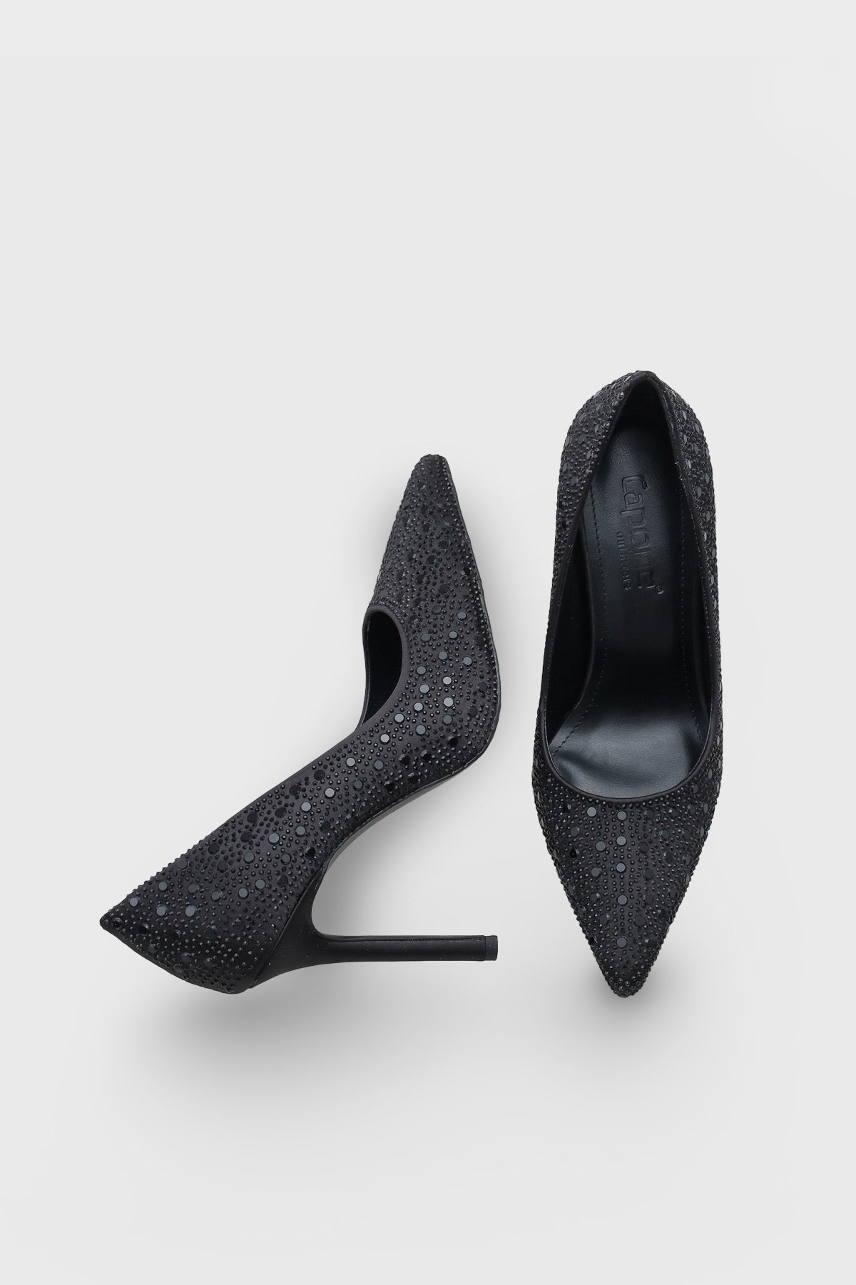 Lillian Taşlı Yüksek Topuklu Saten Şık Stiletto