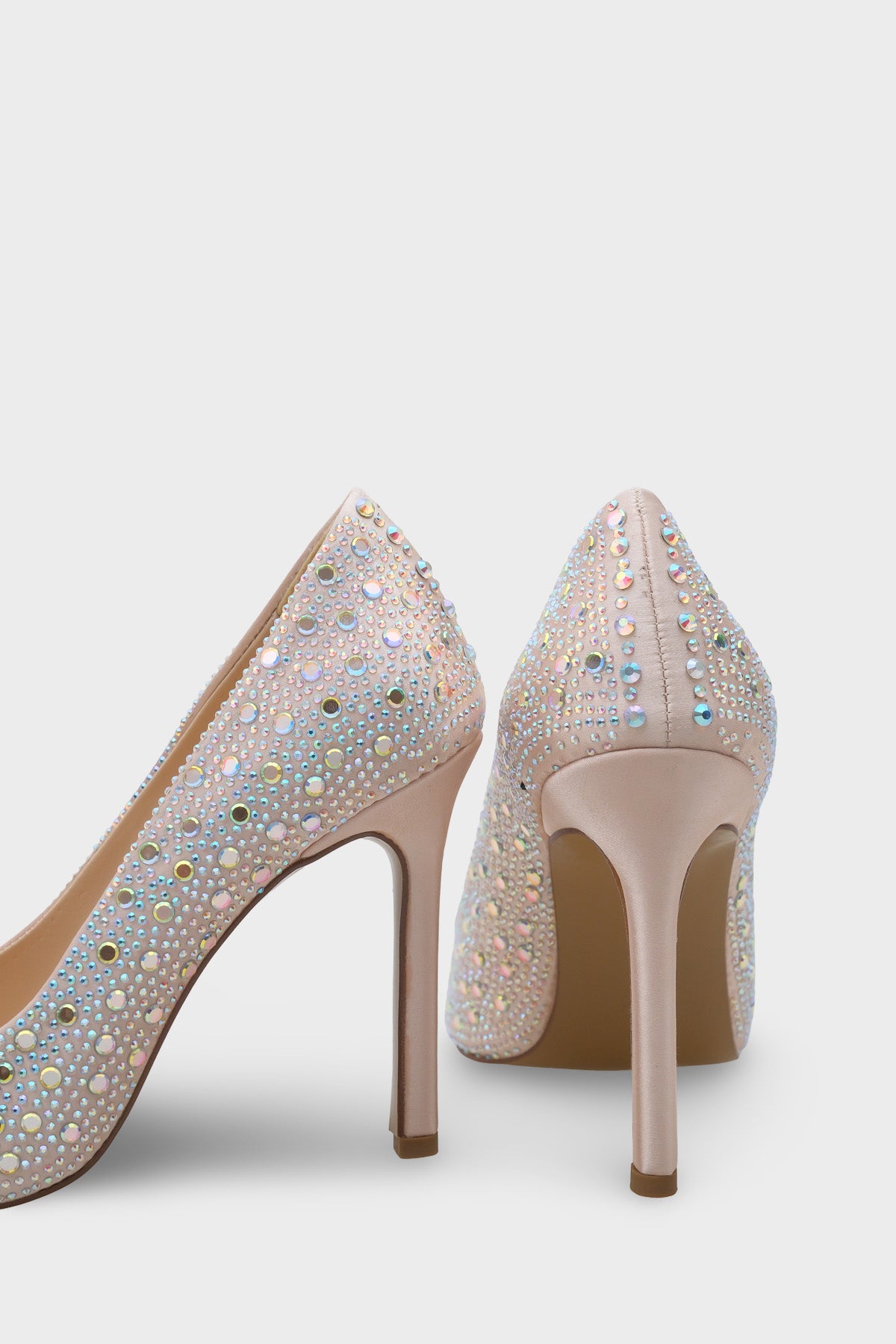 Lillian Taşlı Yüksek Topuklu Saten Şık Stiletto