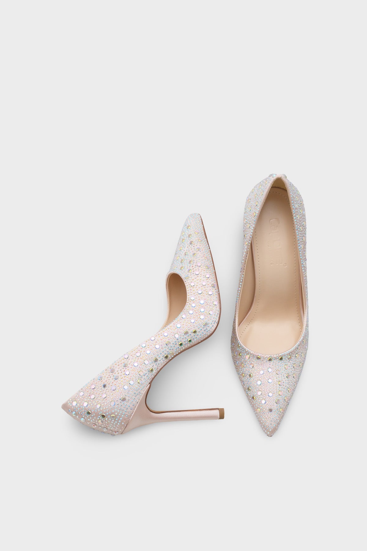 Lillian Taşlı Yüksek Topuklu Saten Şık Stiletto