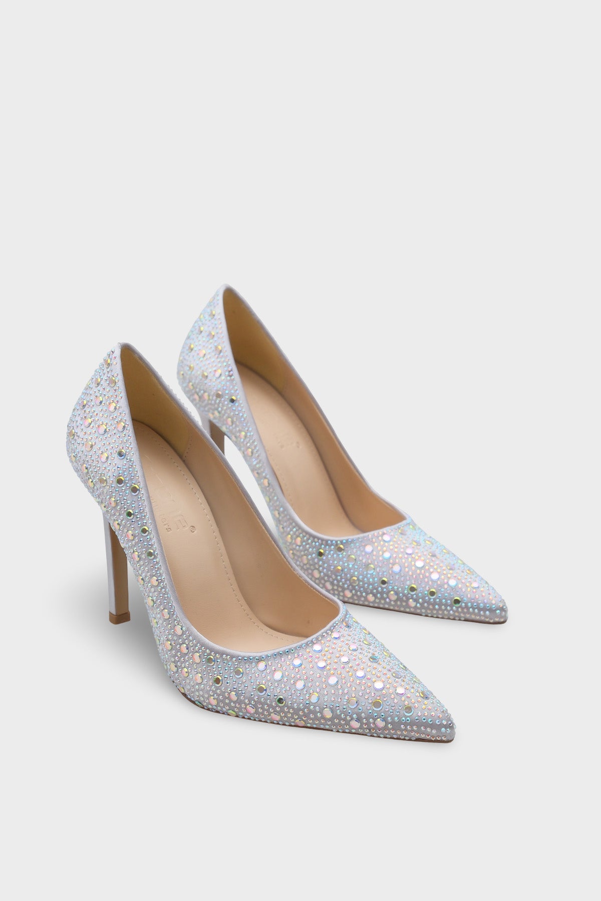 Lillian Taşlı Yüksek Topuklu Saten Şık Stiletto