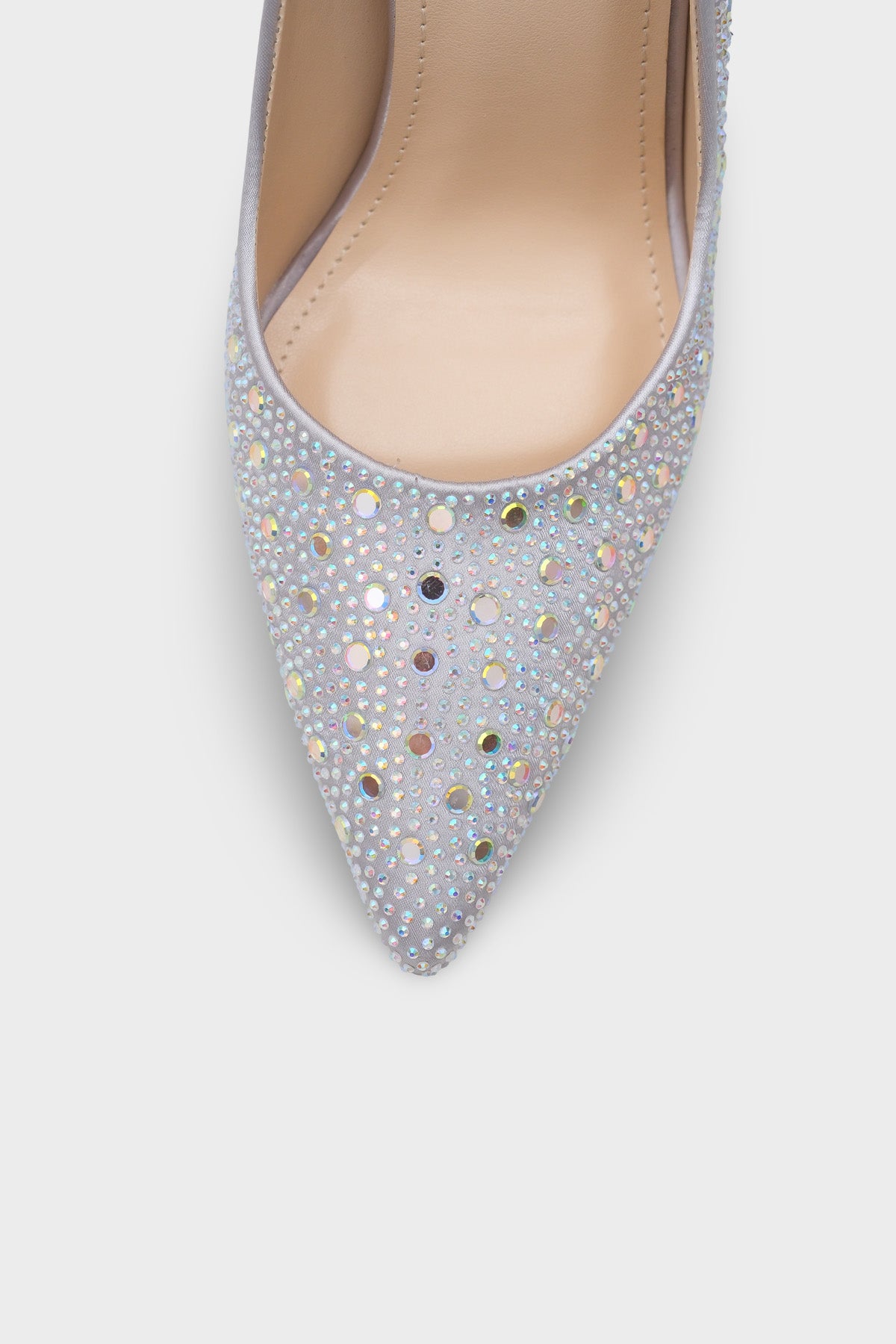 Lillian Taşlı Yüksek Topuklu Saten Şık Stiletto