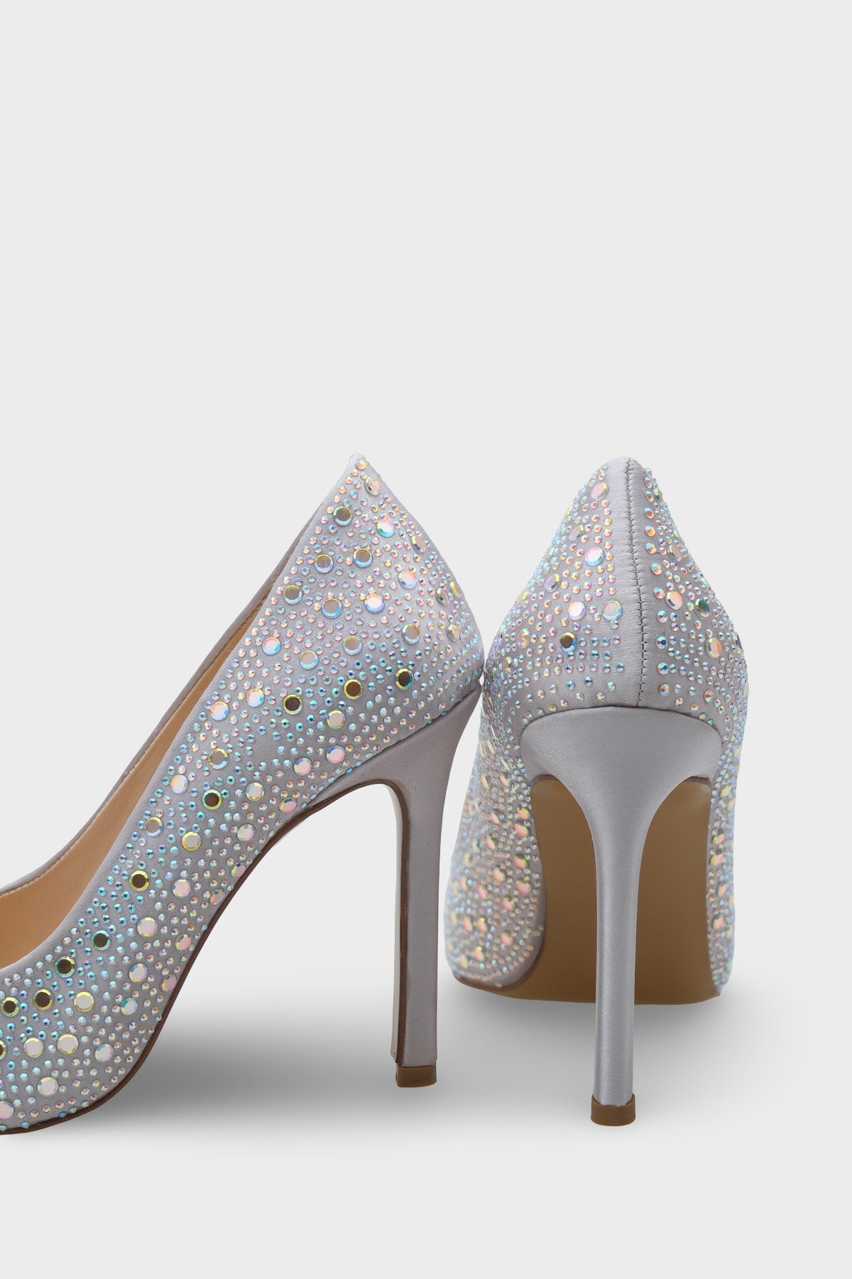 Lillian Taşlı Yüksek Topuklu Saten Şık Stiletto