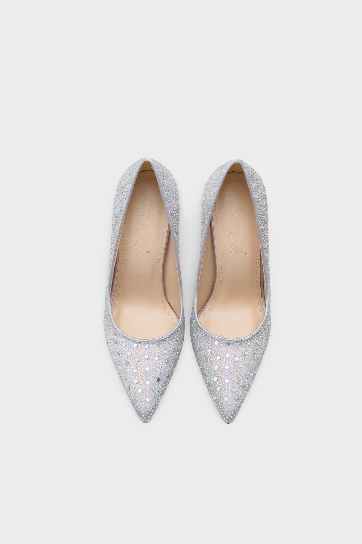 Lillian Taşlı Yüksek Topuklu Saten Şık Stiletto